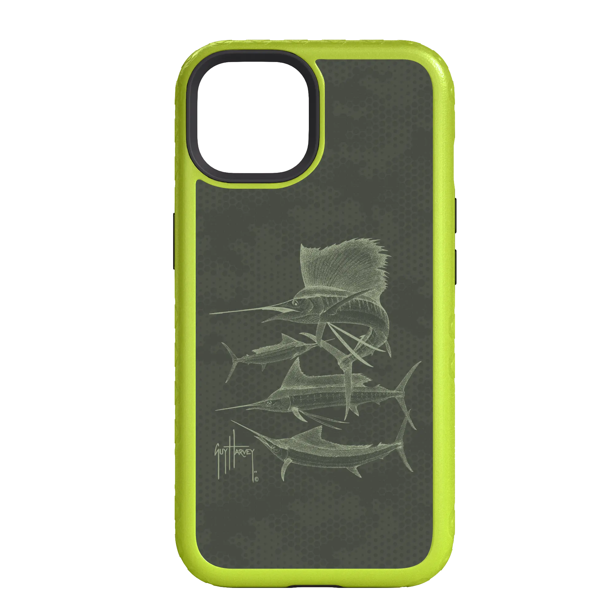 Guy Harvey Fortitude Series for Apple iPhone 14 - Hammer Down - Custom Case - ElectricLime - cellhelmet