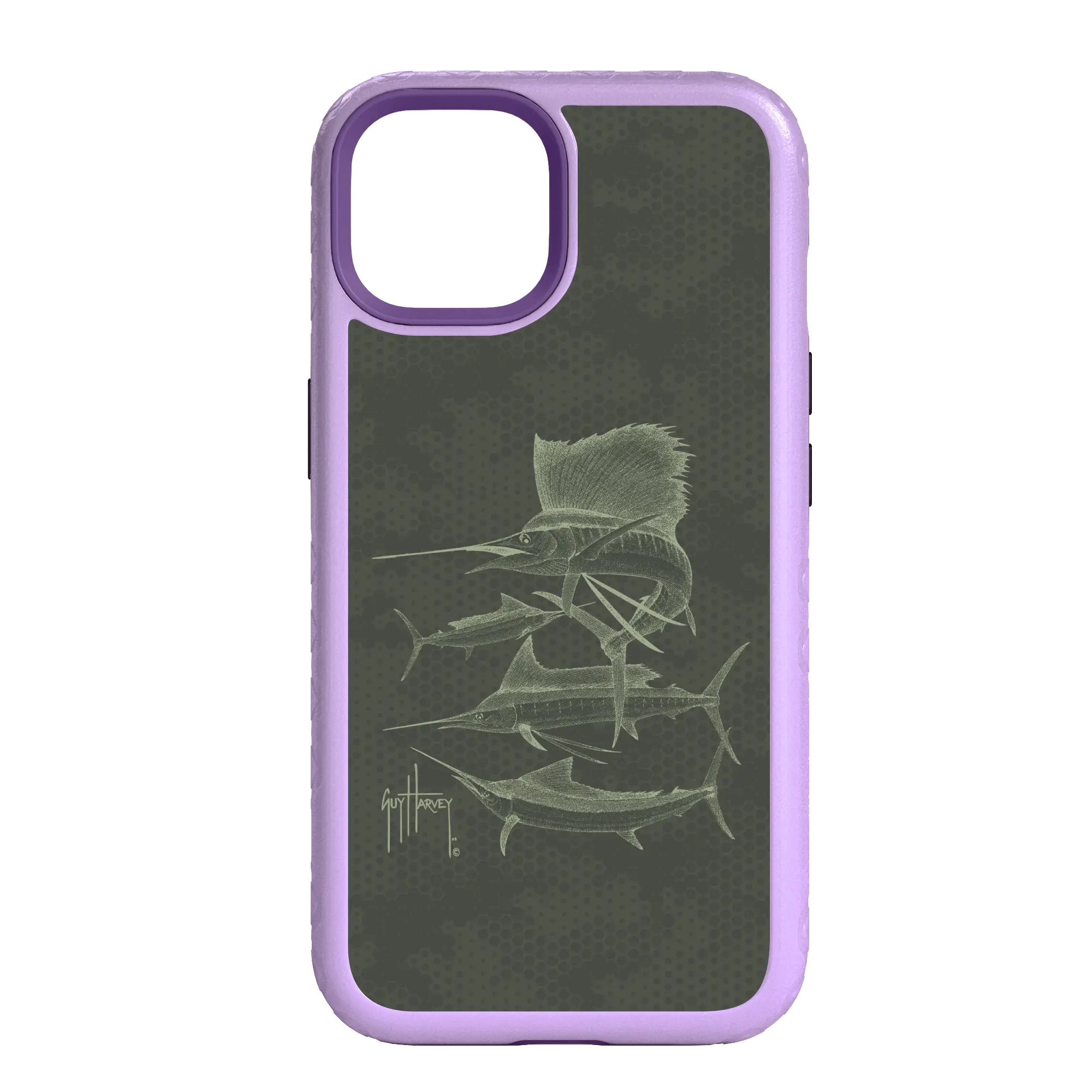 Guy Harvey Fortitude Series for Apple iPhone 14 - Hammer Down - Custom Case - LilacBlossomPurple - cellhelmet