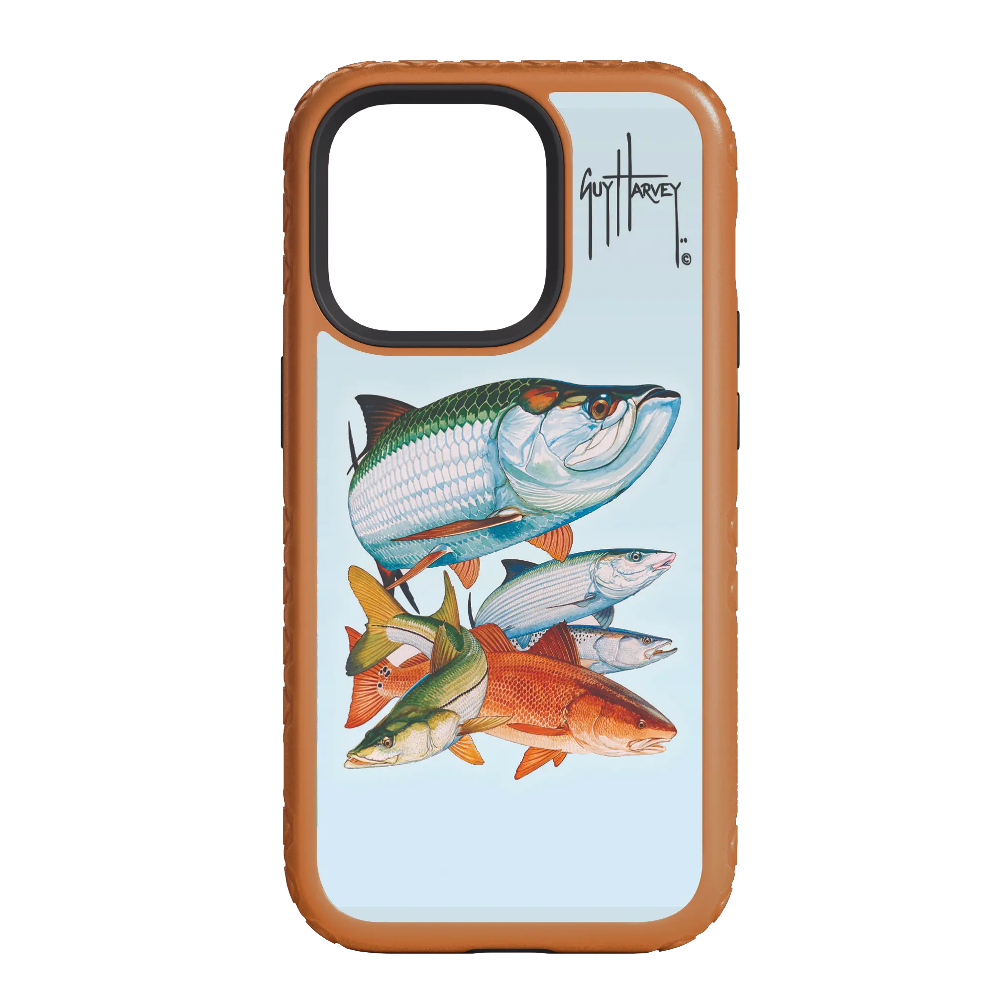 Guy Harvey Fortitude Series for Apple iPhone 14 Plus - Inshore Collage - Custom Case - PumpkinSpice - cellhelmet