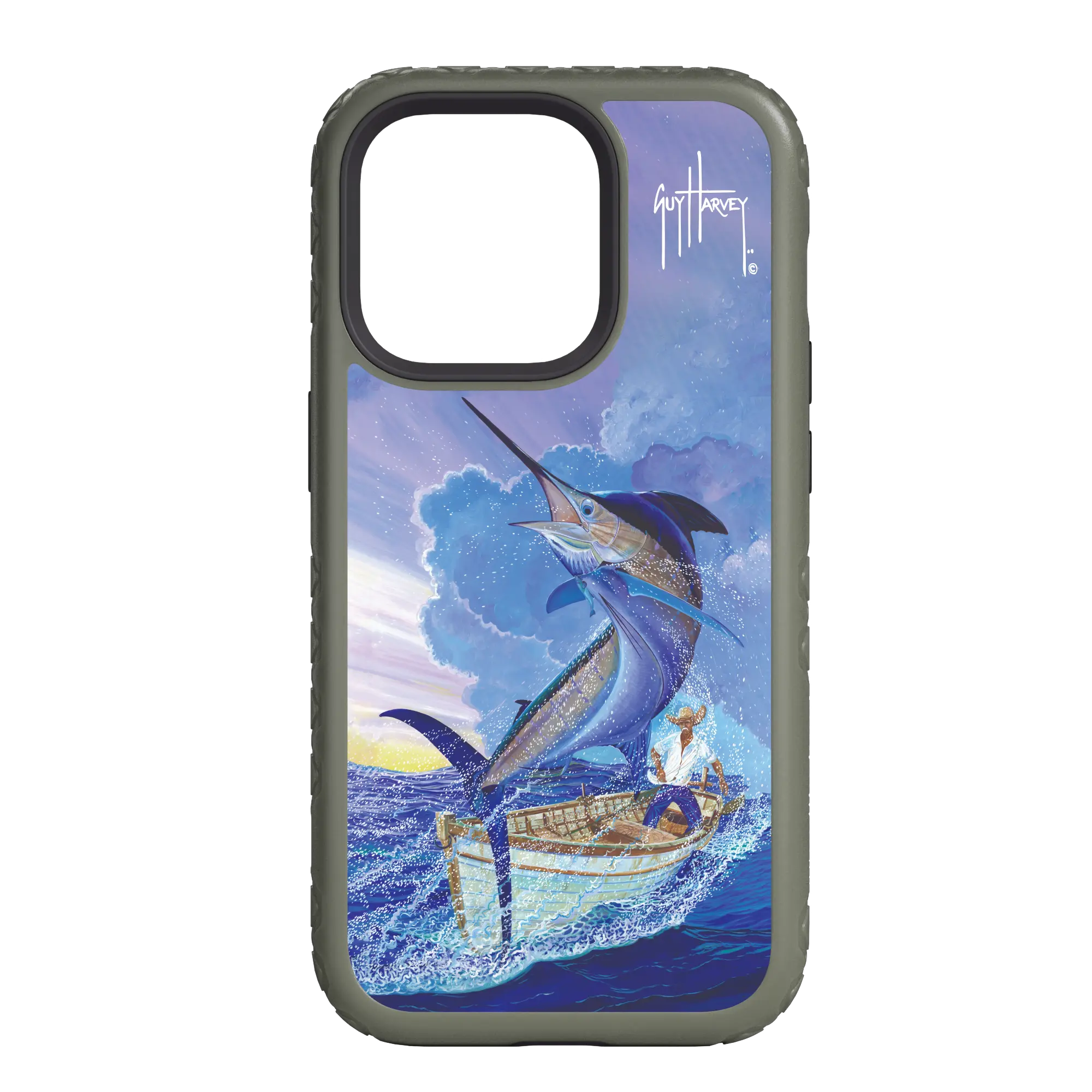 Guy Harvey Fortitude Series for Apple iPhone 14 Pro Max - El Viejo - Custom Case - OliveDrabGreen - cellhelmet