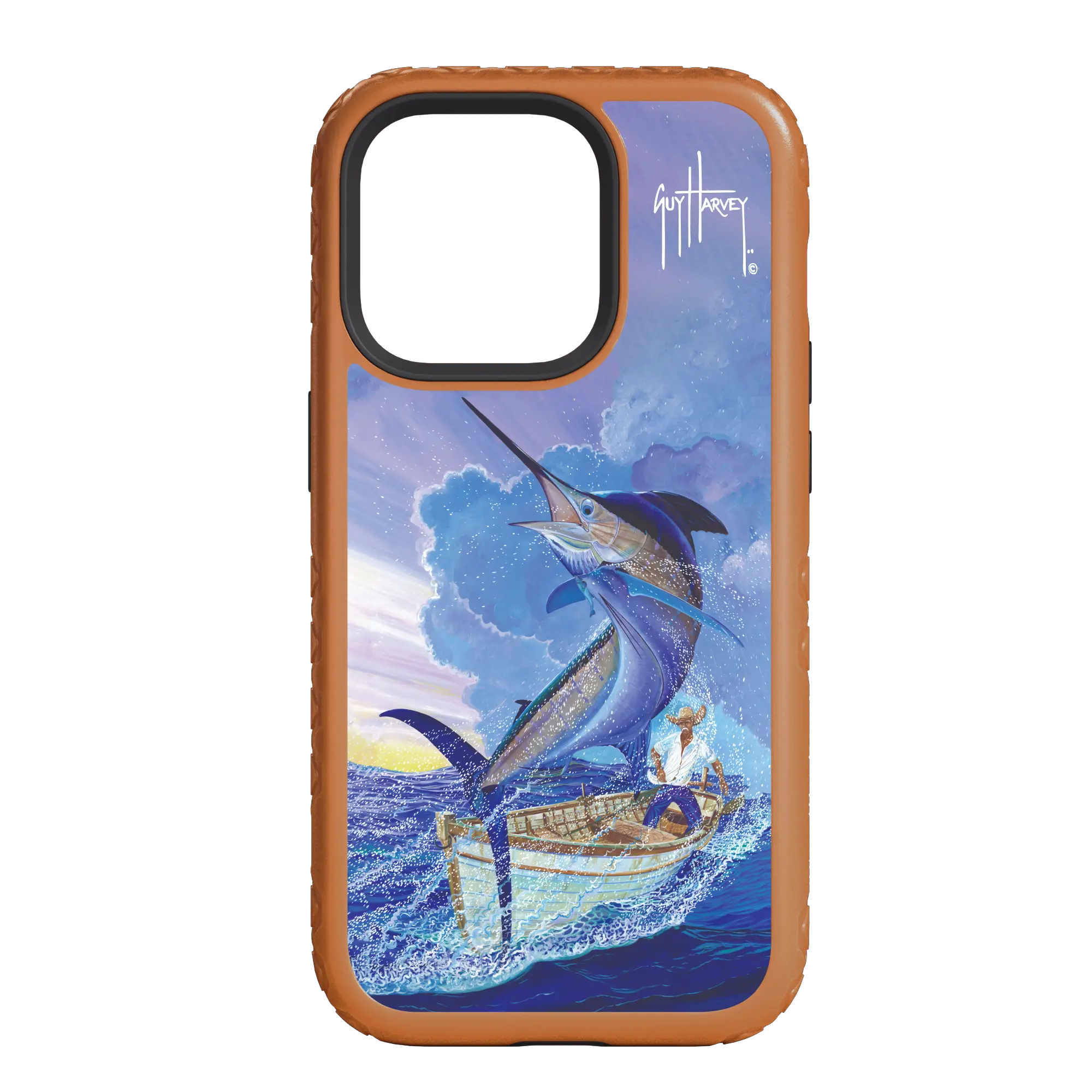 Guy Harvey Fortitude Series for Apple iPhone 14 Pro Max - El Viejo - Custom Case - PumpkinSpice - cellhelmet