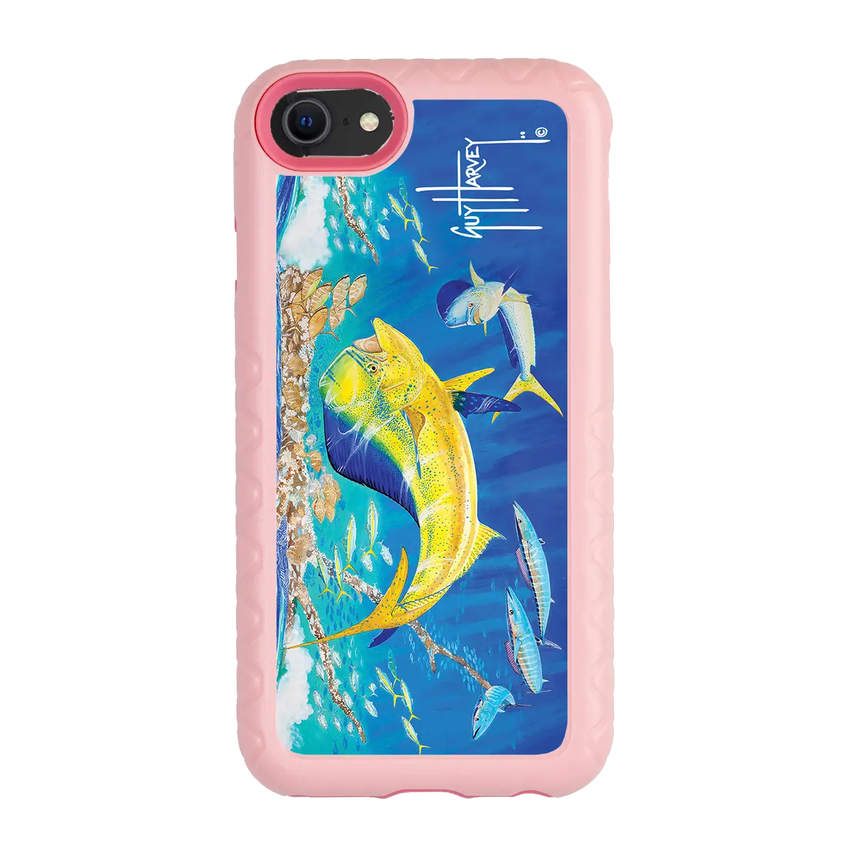 Guy Harvey Fortitude Series for Apple iPhone SE (2020) /6/7/8 - Dolphin Oasis - Custom Case - PinkMagnolia - cellhelmet