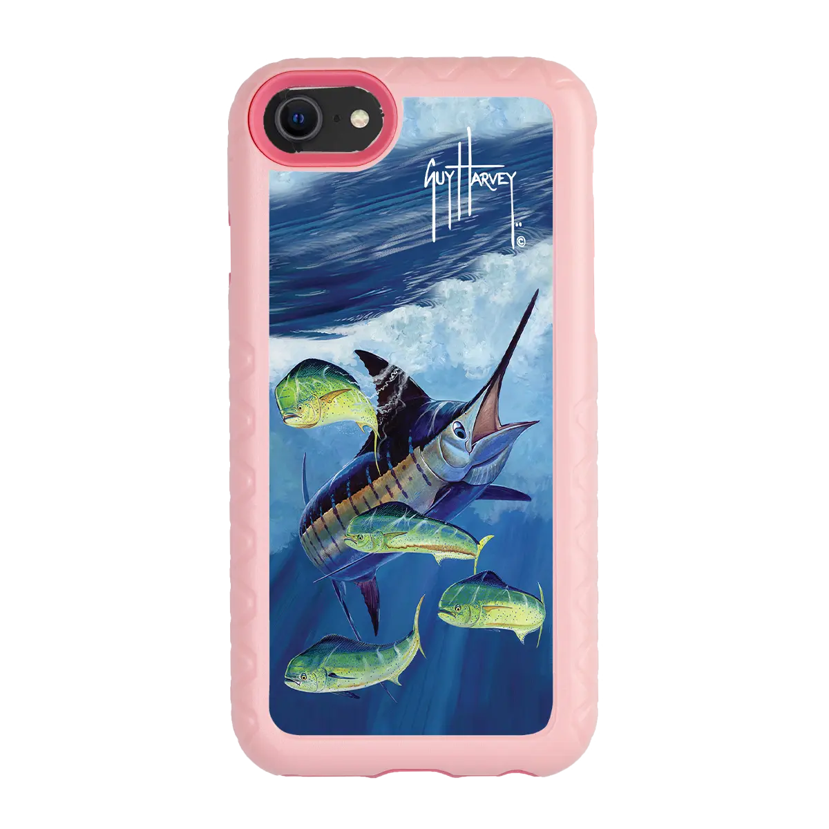 Guy Harvey Fortitude Series for Apple iPhone SE (2020) /6/7/8 - Four Play - Custom Case - PinkMagnolia - cellhelmet