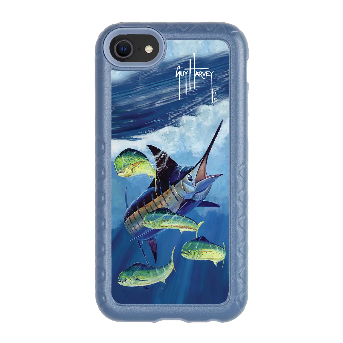 Guy Harvey Fortitude Series for Apple iPhone SE (2020) /6/7/8 - Four Play - Custom Case - SlateBlue - cellhelmet
