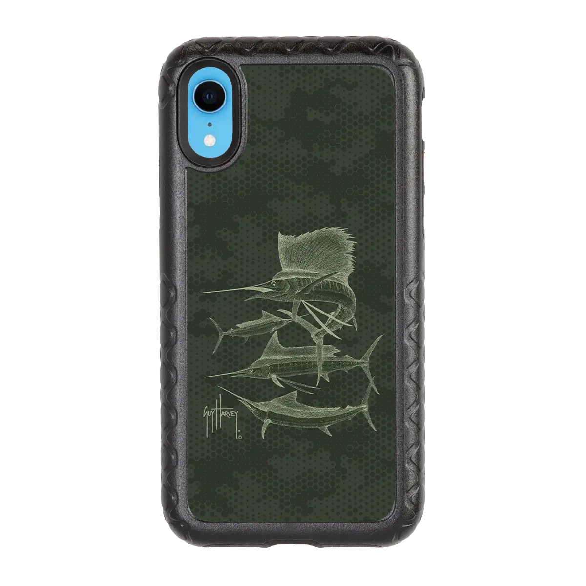 Guy Harvey Fortitude Series for Apple iPhone SE (2020) /6/7/8 - Green Camo - Custom Case - OnyxBlack - cellhelmet