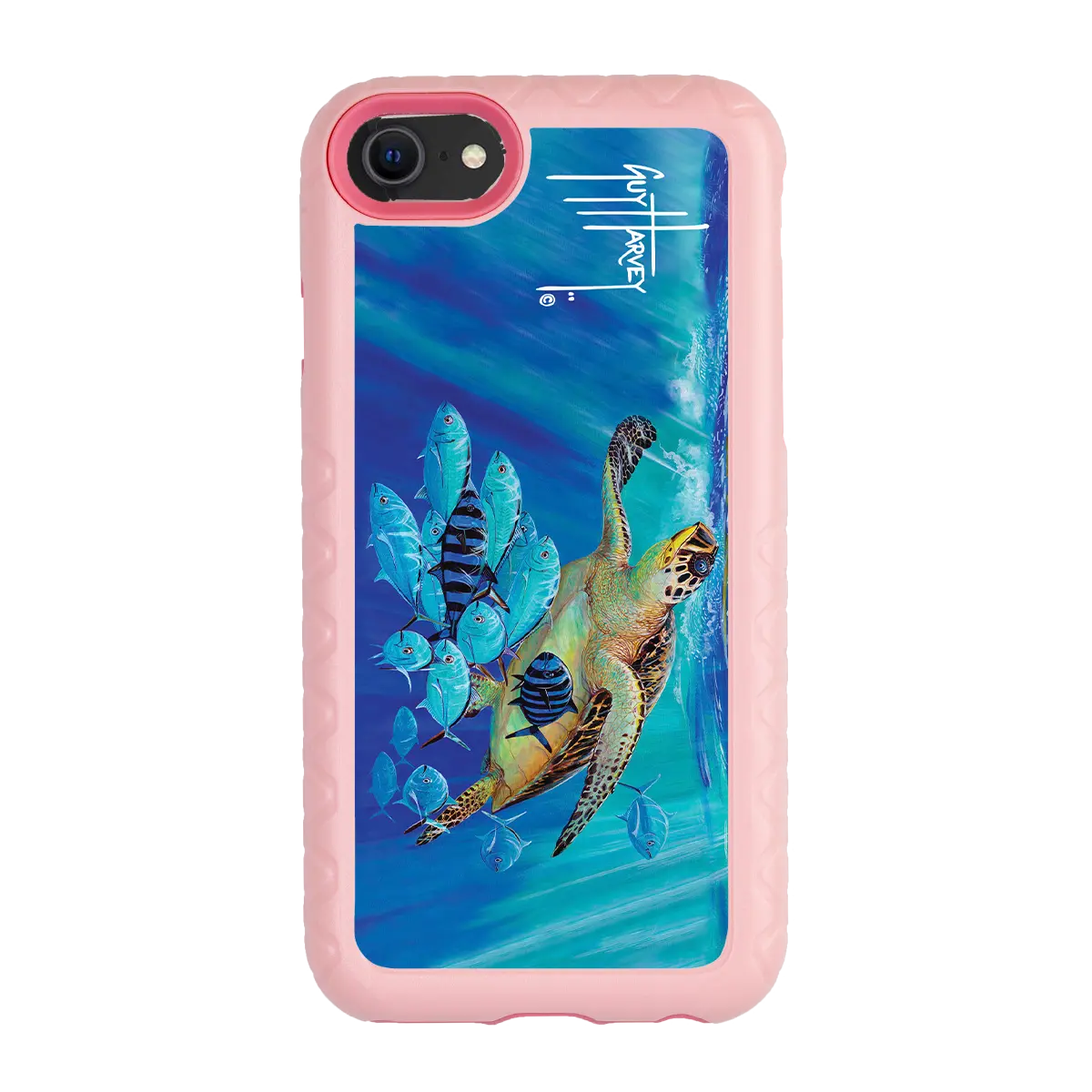 Guy Harvey Fortitude Series for Apple iPhone SE (2020) /6/7/8 - Hawksbill Caravan - Custom Case - PinkMagnolia - cellhelmet