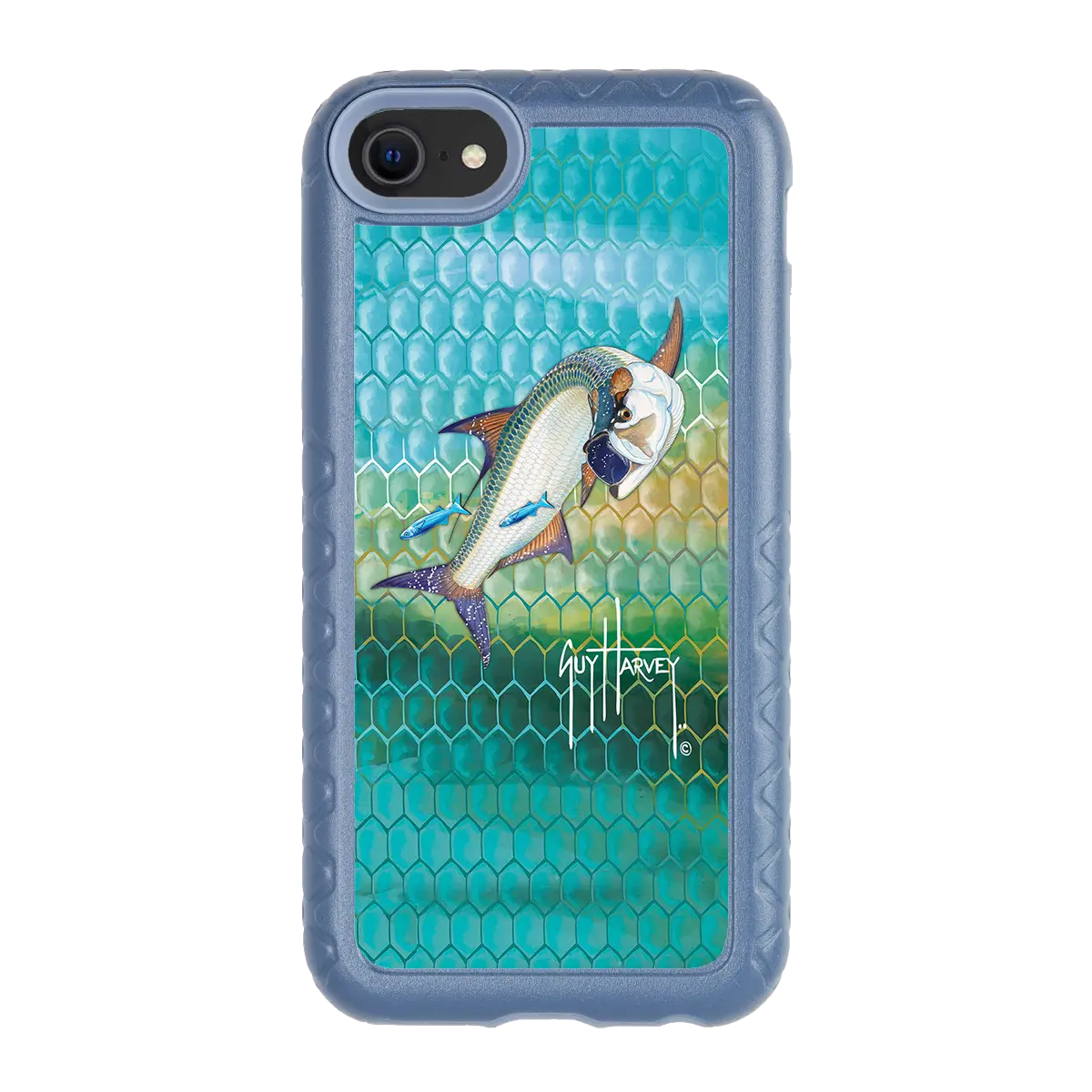Guy Harvey Fortitude Series for Apple iPhone SE (2020) /6/7/8 - Tarpon Skin - Custom Case - SlateBlue - cellhelmet