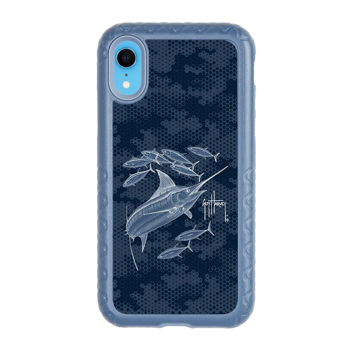 Guy Harvey Fortitude Series for Apple iPhone XR - Blue Camo - Custom Case - SlateBlue - cellhelmet