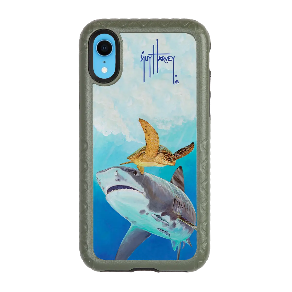 Guy Harvey Fortitude Series for Apple iPhone XR - Eye of the Tiger - Custom Case - OliveDrabGreen - cellhelmet