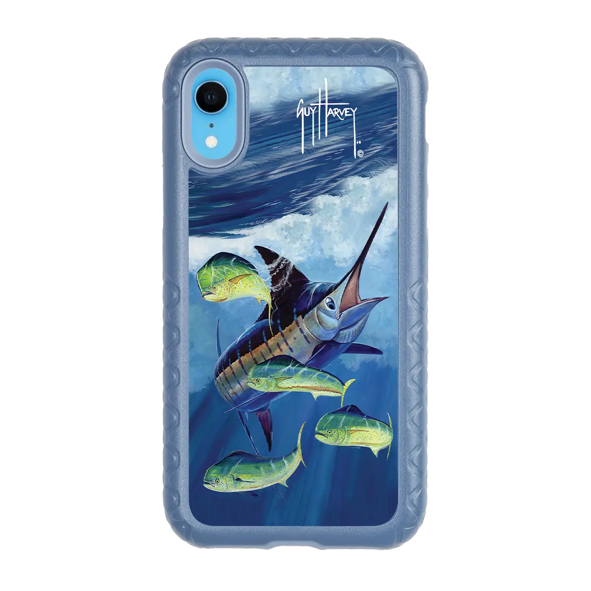 Guy Harvey Fortitude Series for Apple iPhone XR - Four Play - Custom Case - SlateBlue - cellhelmet