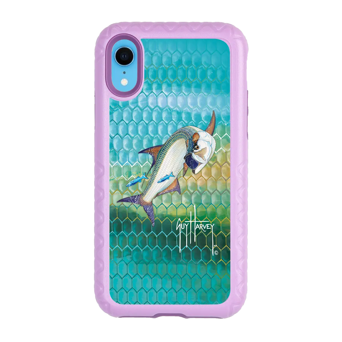 Guy Harvey Fortitude Series for Apple iPhone XR - Tarpon Skin - Custom Case - LilacBlossom - cellhelmet