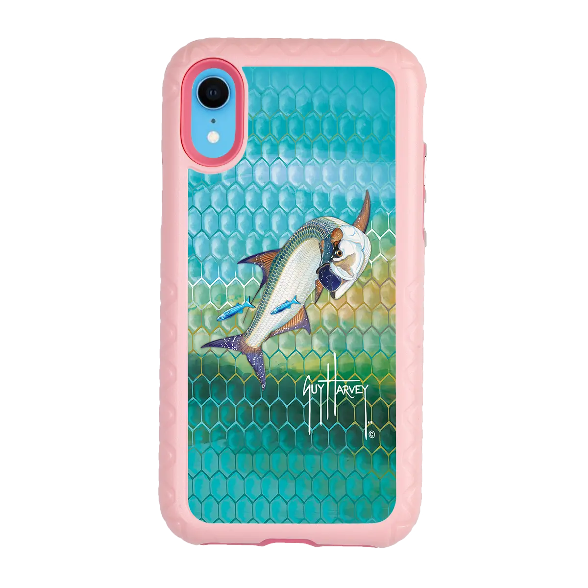 Guy Harvey Fortitude Series for Apple iPhone XR - Tarpon Skin - Custom Case - PinkMagnolia - cellhelmet