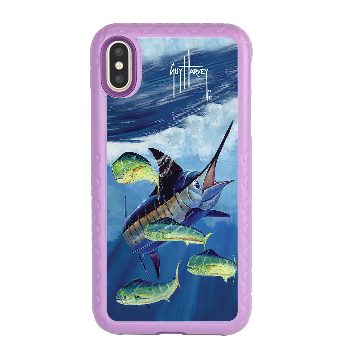 Guy Harvey Fortitude Series for Apple iPhone XS Max - Four Play - Custom Case - LilacBlossom - cellhelmet