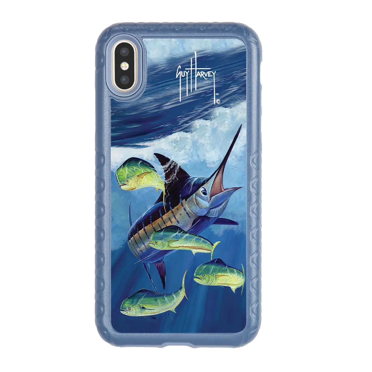 Guy Harvey Fortitude Series for Apple iPhone XS Max - Four Play - Custom Case - SlateBlue - cellhelmet