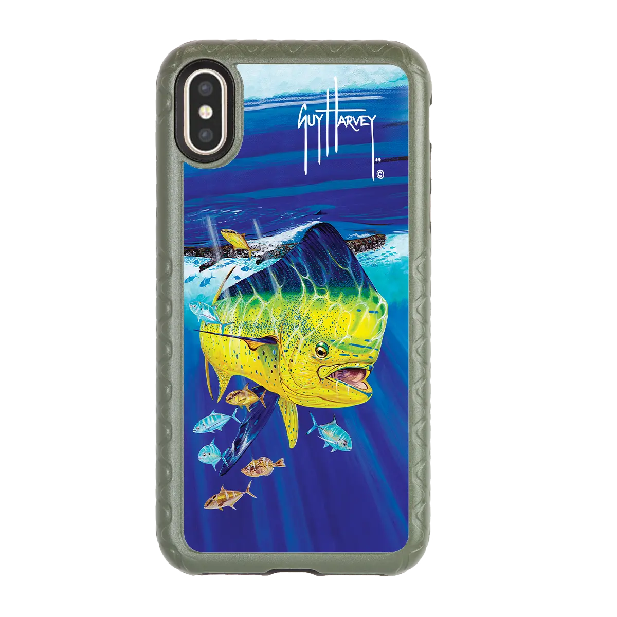 Guy Harvey Fortitude Series for Apple iPhone XS Max - Golden Prize - Custom Case - OliveDrabGreen - cellhelmet
