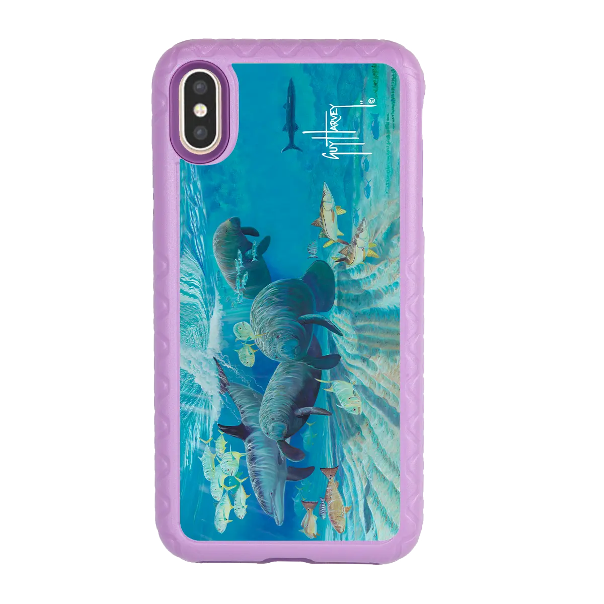 Guy Harvey Fortitude Series for Apple iPhone XS Max - Manatee Pass - Custom Case - LilacBlossom - cellhelmet