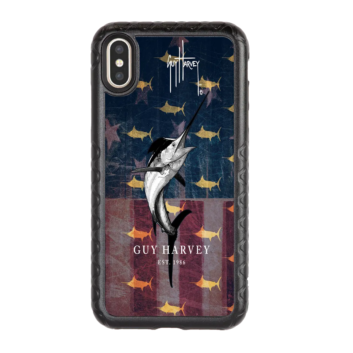 Guy Harvey Fortitude Series for Apple iPhone XS/X - American Marlin - Custom Case - OnyxBlack - cellhelmet