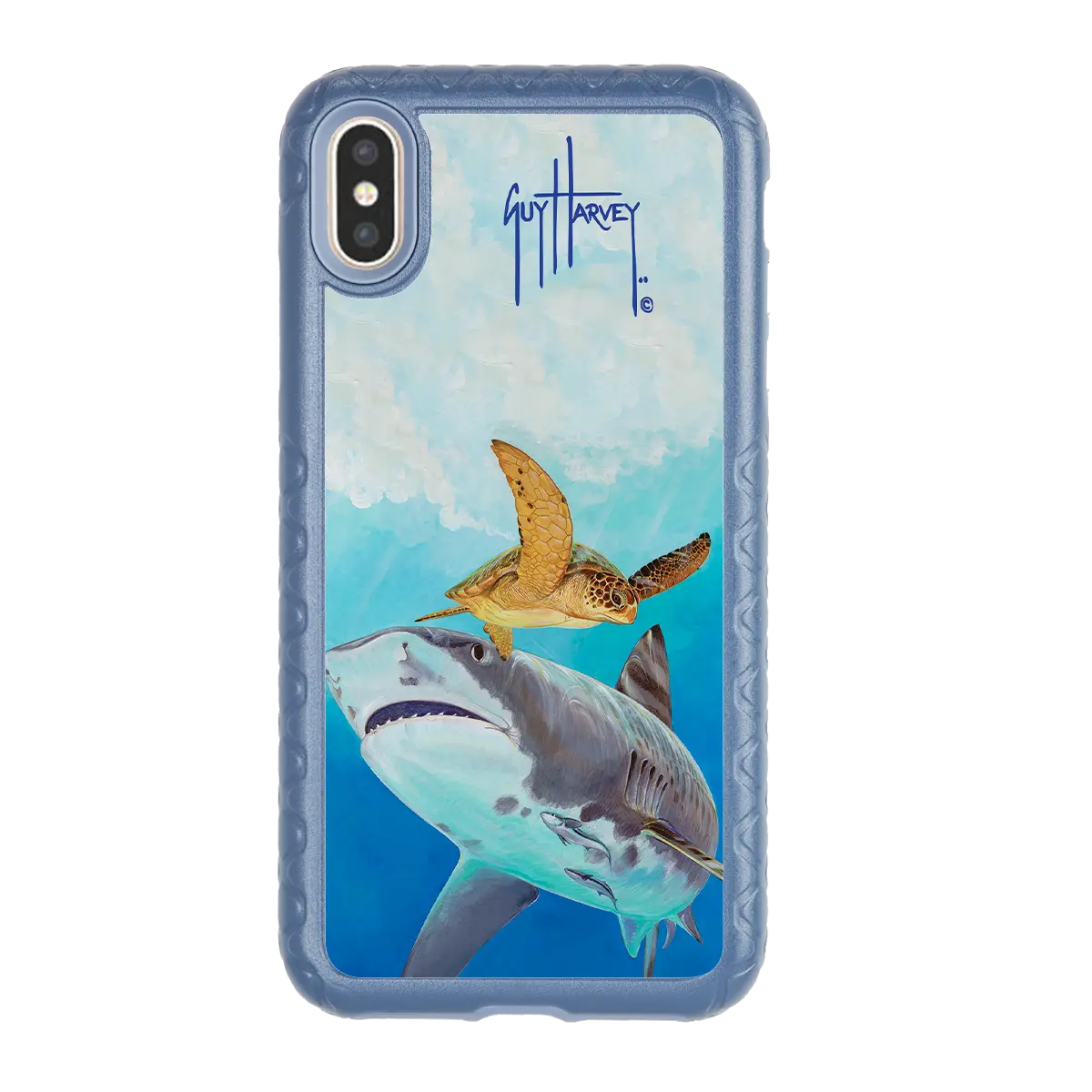 Guy Harvey Fortitude Series for Apple iPhone XS/X - Eye of the Tiger - Custom Case - SlateBlue - cellhelmet