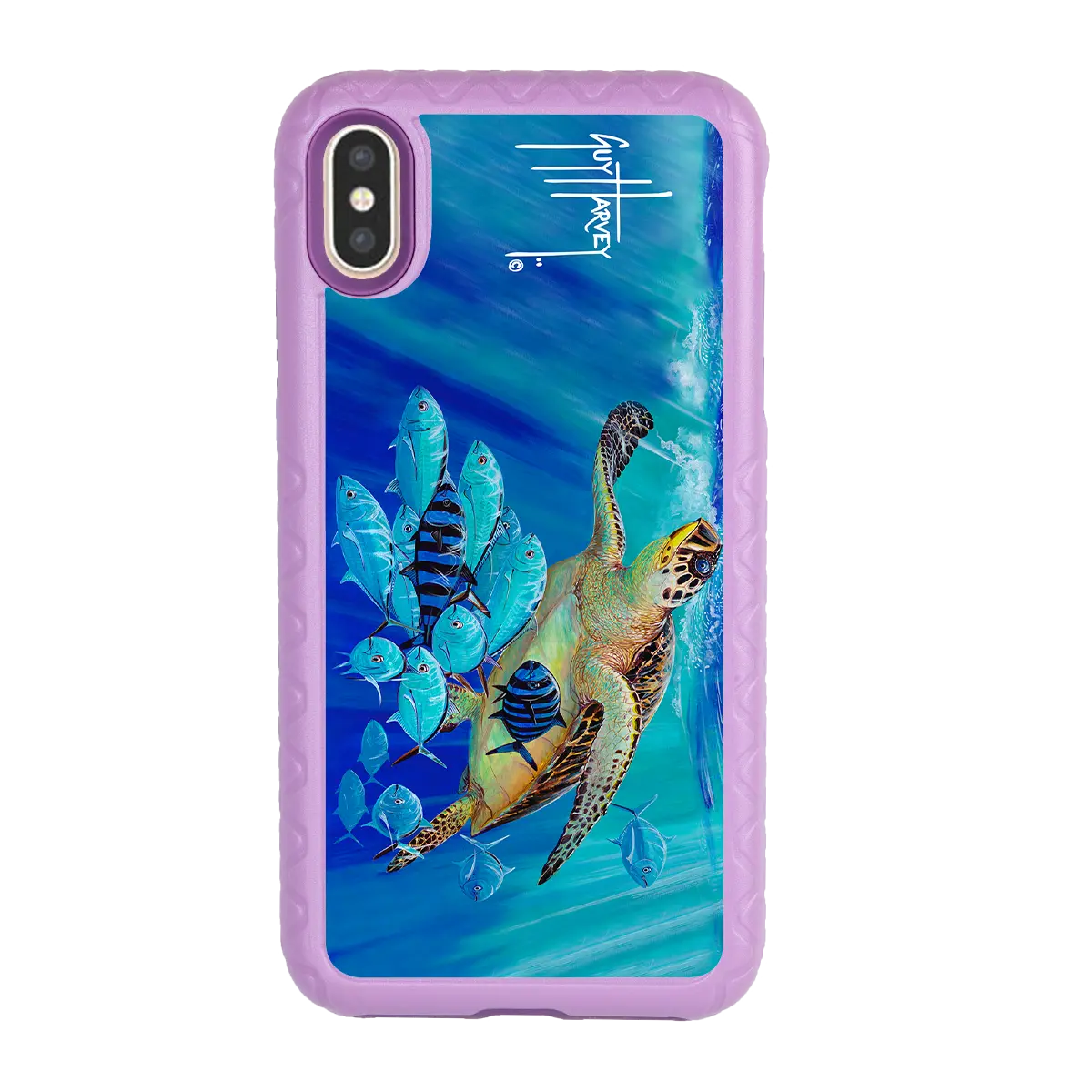 Guy Harvey Fortitude Series for Apple iPhone XS/X - Hawksbill Caravan - Custom Case - LilacBlossom - cellhelmet