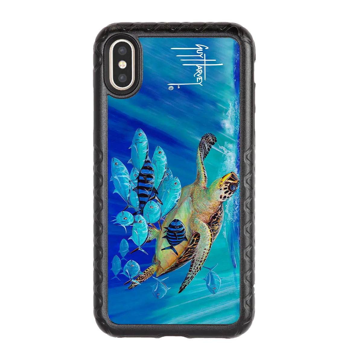 Guy Harvey Fortitude Series for Apple iPhone XS/X - Hawksbill Caravan - Custom Case - OnyxBlack - cellhelmet