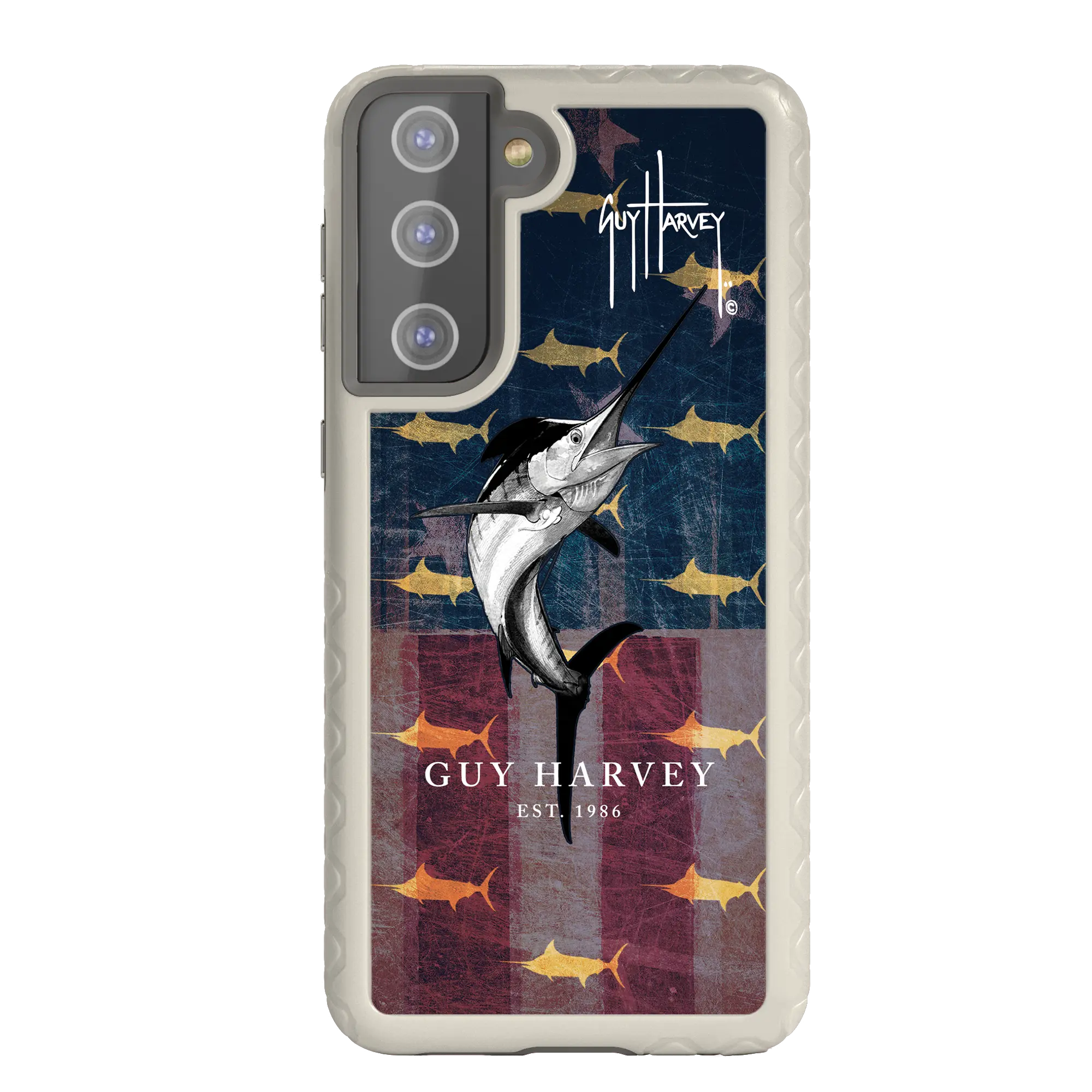 Guy Harvey Fortitude Series for Samsung Galaxy S21 - American Marlin - Custom Case - Gray - cellhelmet