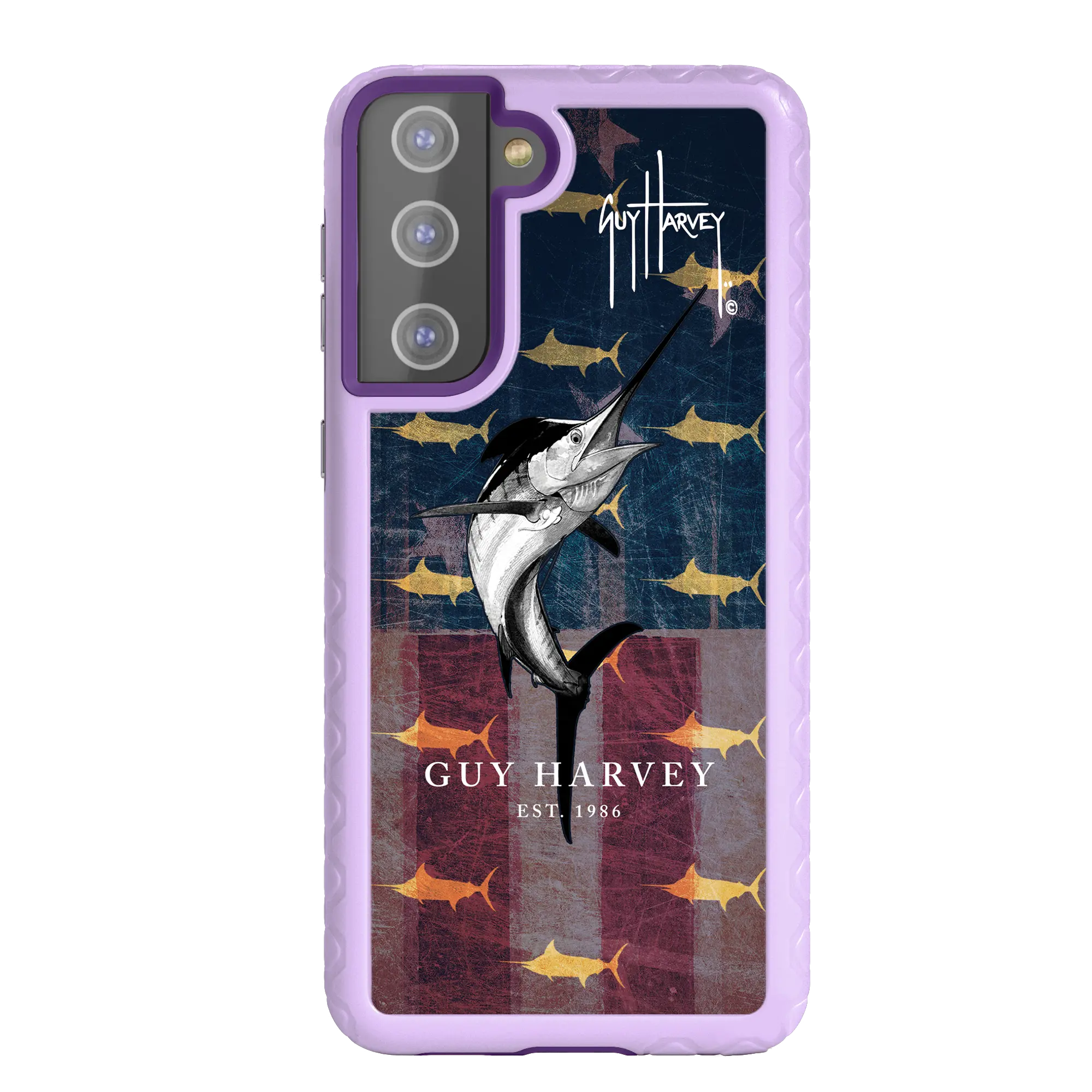 Guy Harvey Fortitude Series for Samsung Galaxy S21 - American Marlin - Custom Case - LilacBlossom - cellhelmet