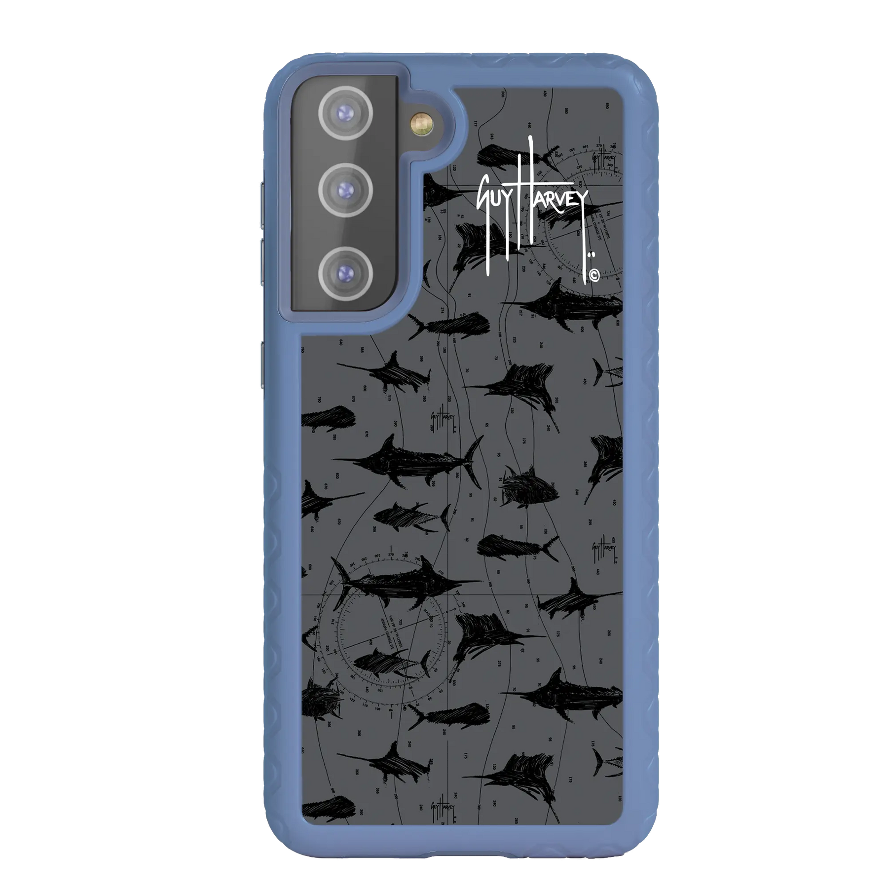 Guy Harvey Fortitude Series for Samsung Galaxy S21 - Black Scribbler - Custom Case - SlateBlue - cellhelmet