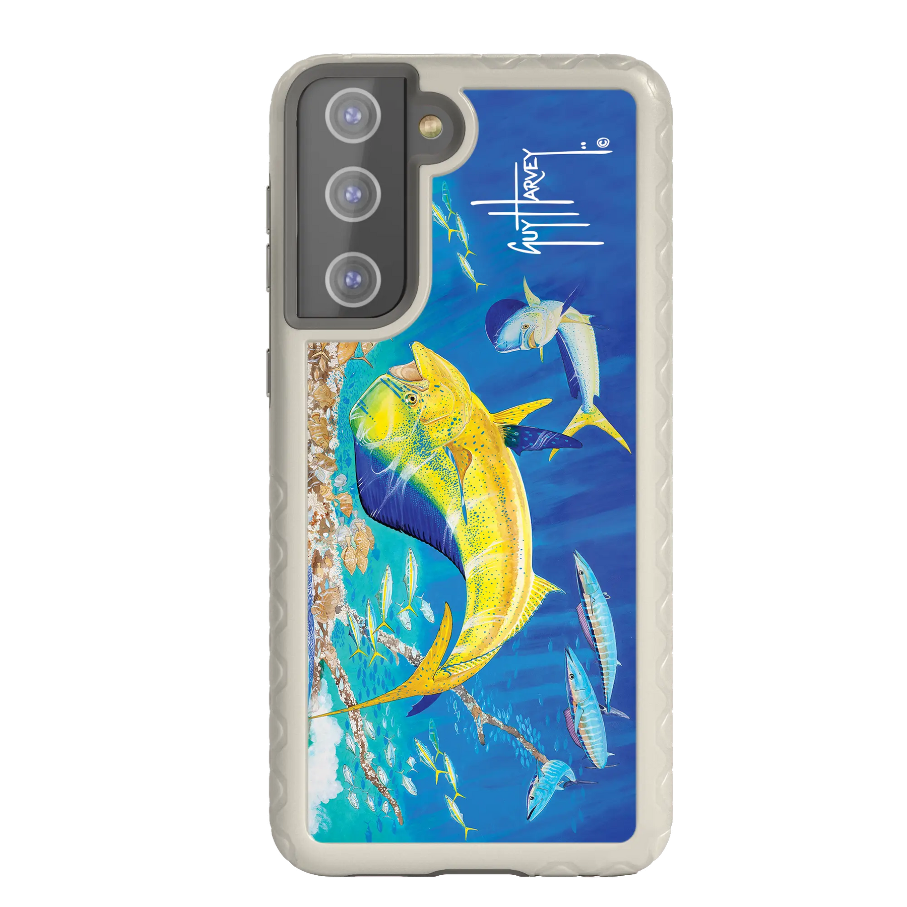 Guy Harvey Fortitude Series for Samsung Galaxy S21 - Dolphin Oasis - Custom Case - Gray - cellhelmet