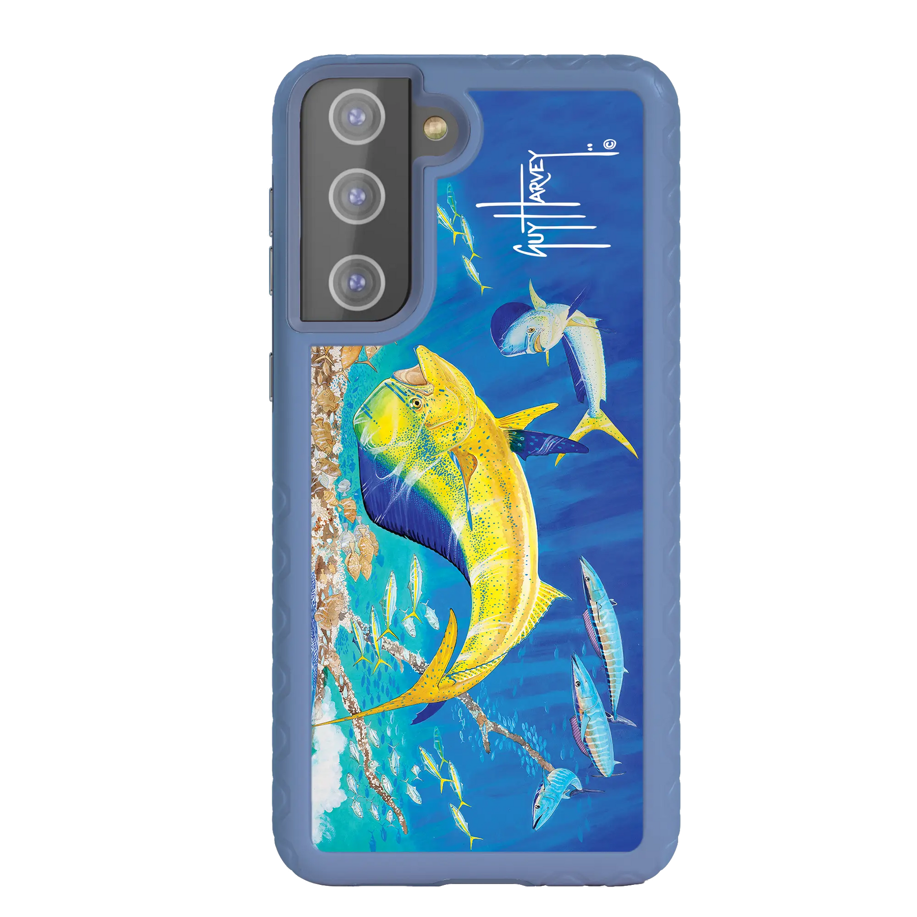 Guy Harvey Fortitude Series for Samsung Galaxy S21 - Dolphin Oasis - Custom Case - SlateBlue - cellhelmet