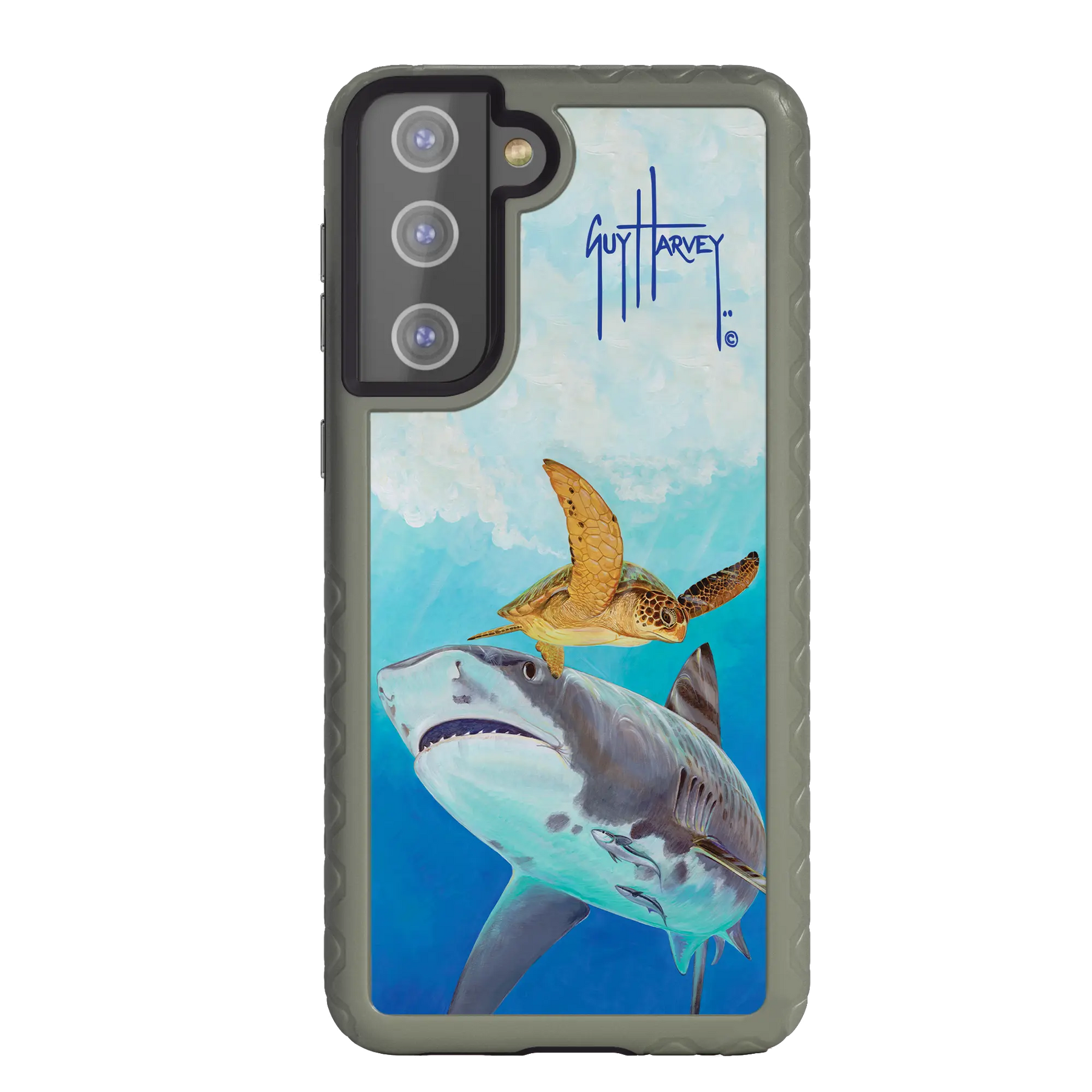 Guy Harvey Fortitude Series for Samsung Galaxy S21 - Eye of the Tiger - Custom Case - OliveDrabGreen - cellhelmet