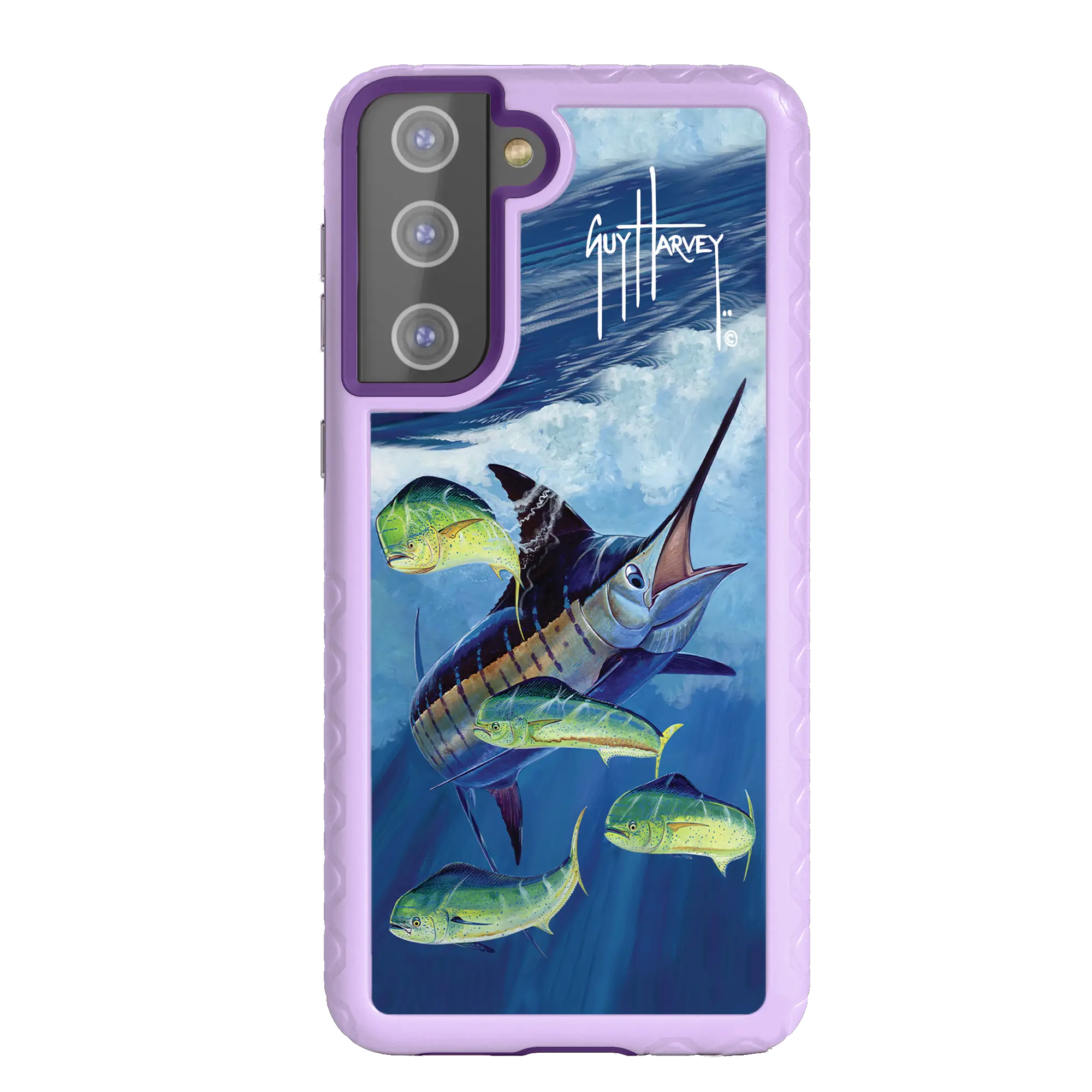 Guy Harvey Fortitude Series for Samsung Galaxy S21 - Four Play - Custom Case - LilacBlossom - cellhelmet