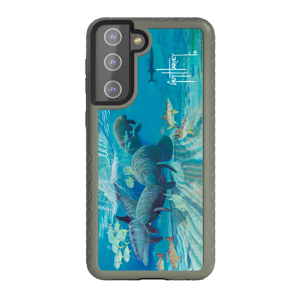 Guy Harvey Fortitude Series for Samsung Galaxy S21 - Manatee Pass - Custom Case - OliveDrabGreen - cellhelmet