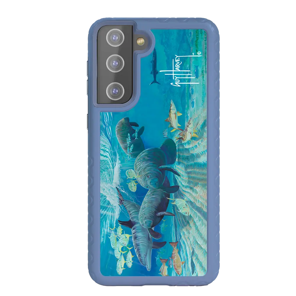 Guy Harvey Fortitude Series for Samsung Galaxy S21 - Manatee Pass - Custom Case - SlateBlue - cellhelmet