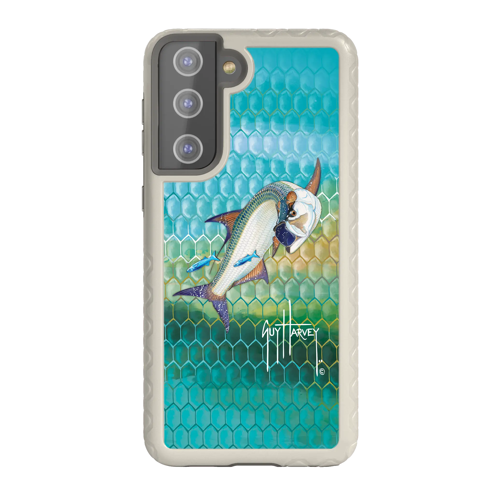 Guy Harvey Fortitude Series for Samsung Galaxy S21 - Tarpon Skin - Custom Case - Gray - cellhelmet