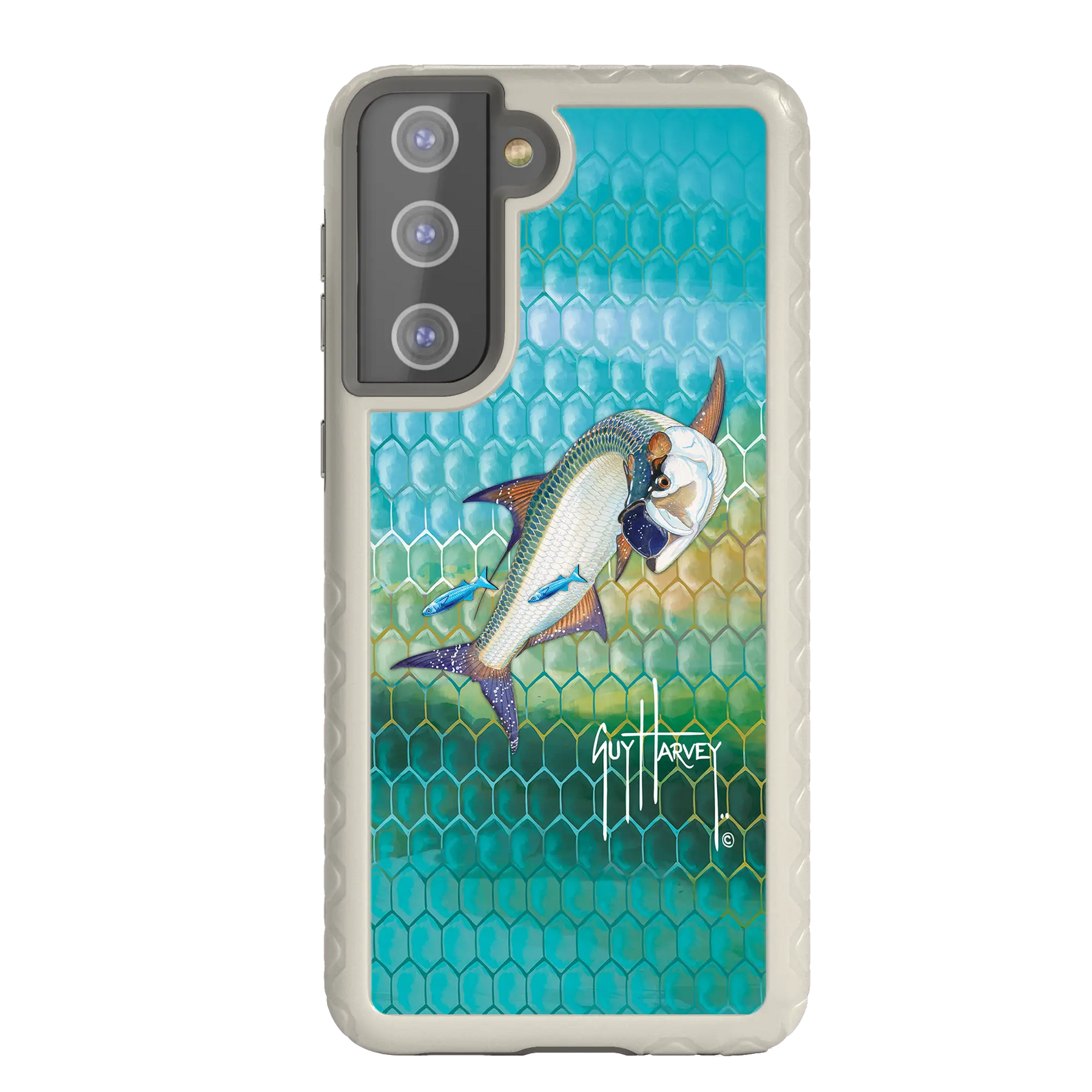 Guy Harvey Fortitude Series for Samsung Galaxy S21 - Tarpon Skin - Custom Case - Gray - cellhelmet