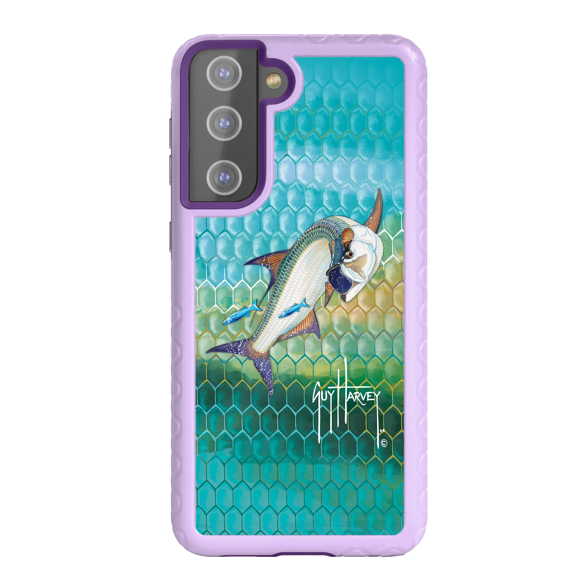 Guy Harvey Fortitude Series for Samsung Galaxy S21 - Tarpon Skin - Custom Case - LilacBlossom - cellhelmet