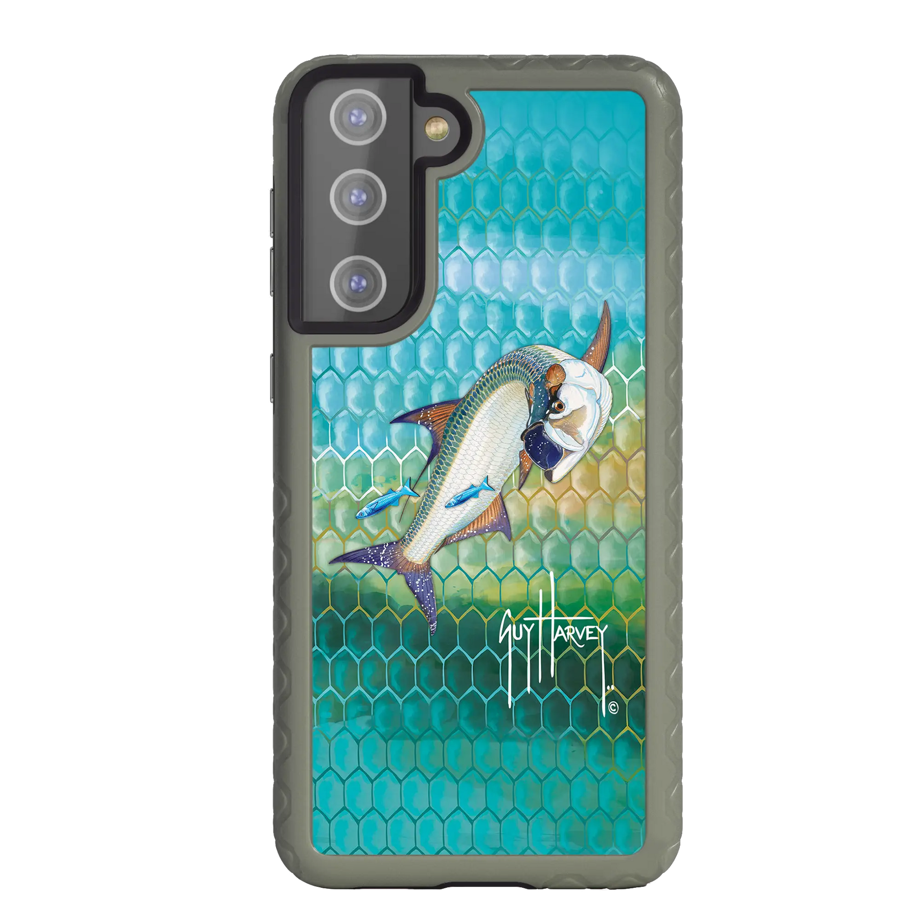Guy Harvey Fortitude Series for Samsung Galaxy S21 - Tarpon Skin - Custom Case - OliveDrabGreen - cellhelmet
