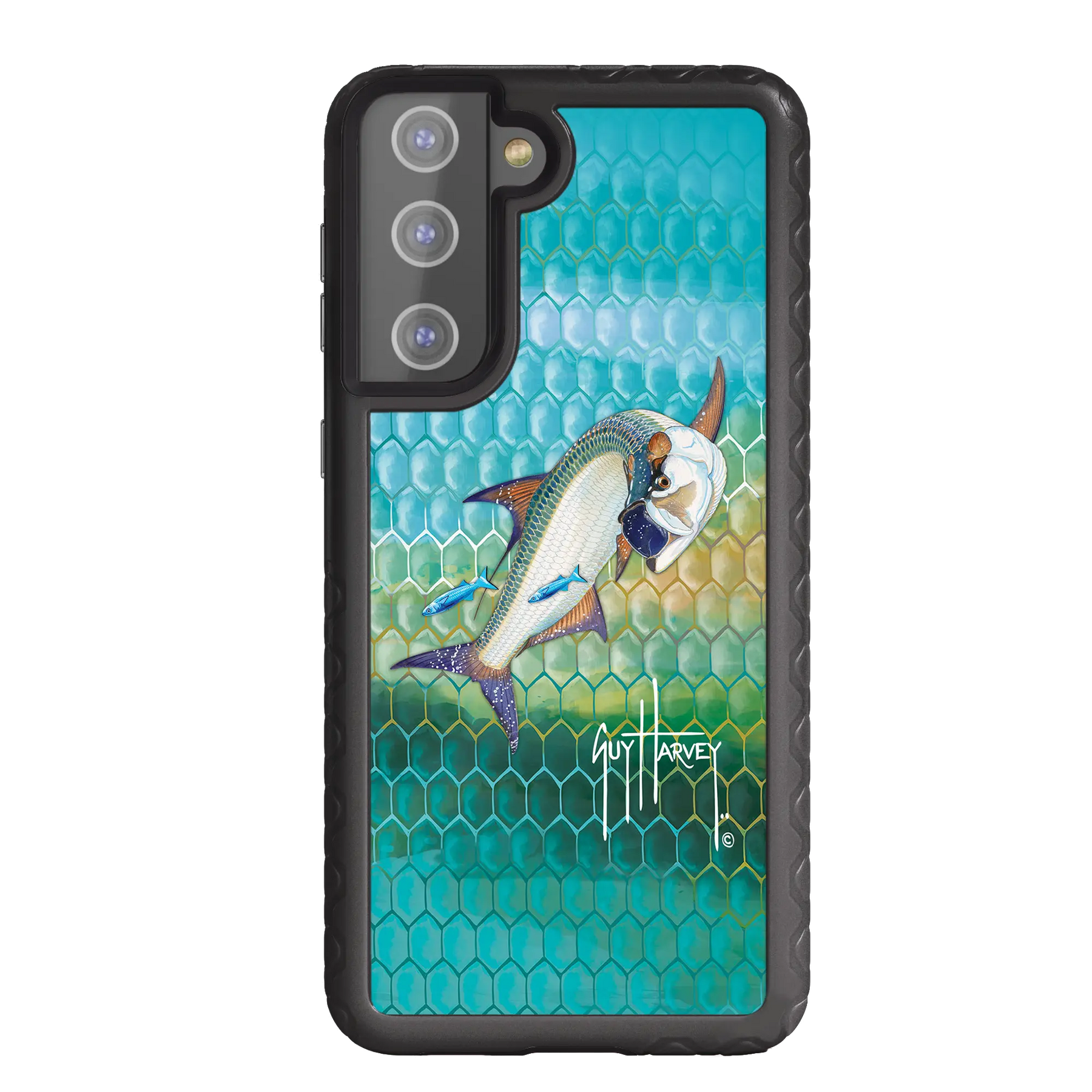 Guy Harvey Fortitude Series for Samsung Galaxy S21 - Tarpon Skin - Custom Case - OnyxBlack - cellhelmet