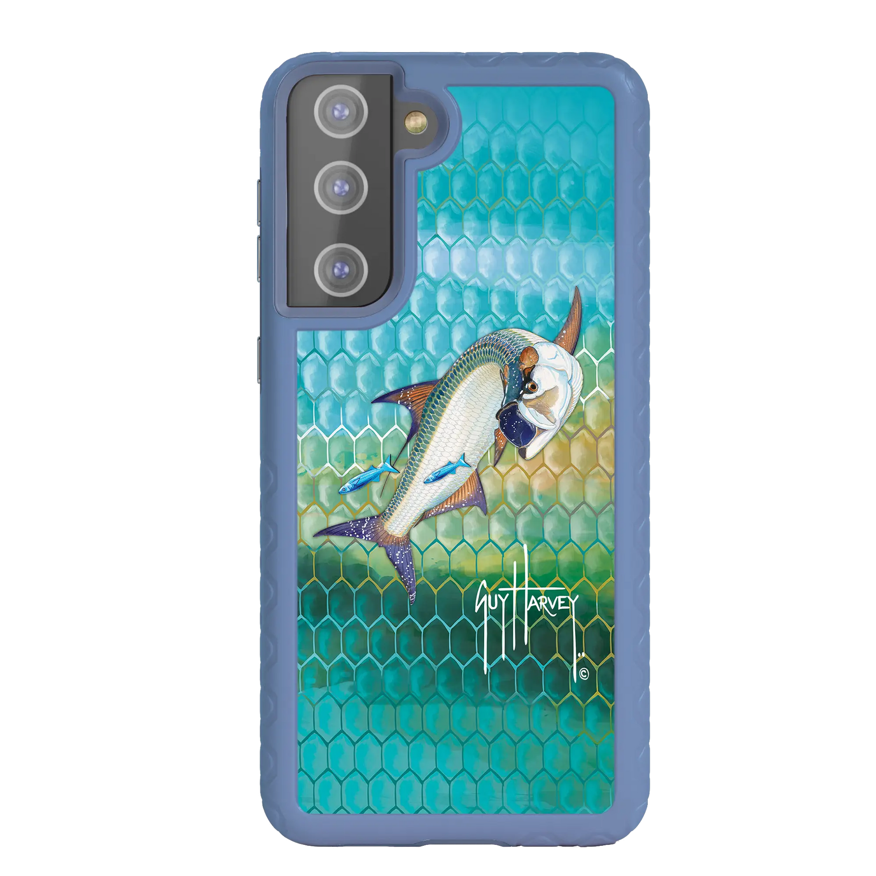 Guy Harvey Fortitude Series for Samsung Galaxy S21 - Tarpon Skin - Custom Case - SlateBlue - cellhelmet