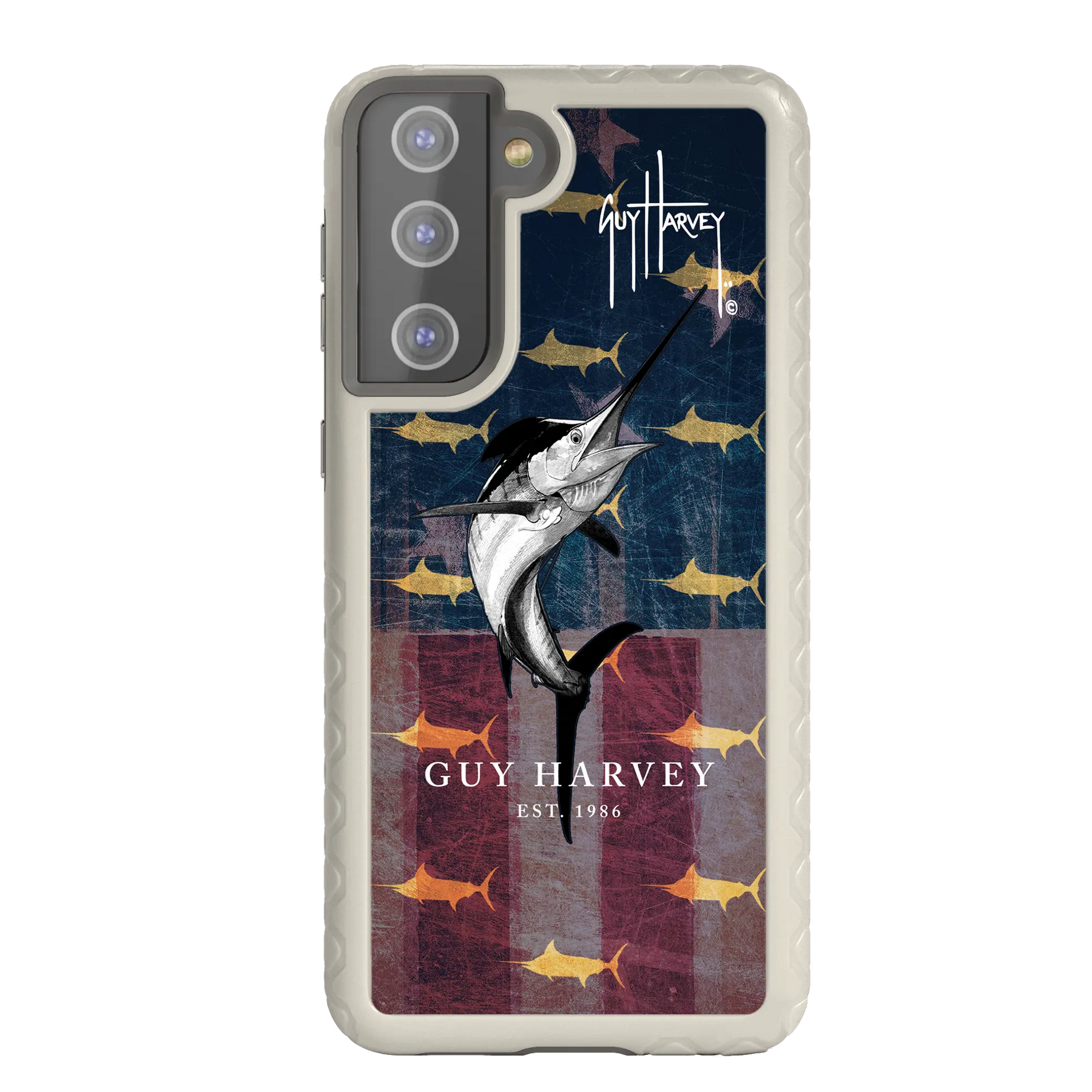 Guy Harvey Fortitude Series for Samsung Galaxy S21 Plus - American Marlin - Custom Case - Gray - cellhelmet
