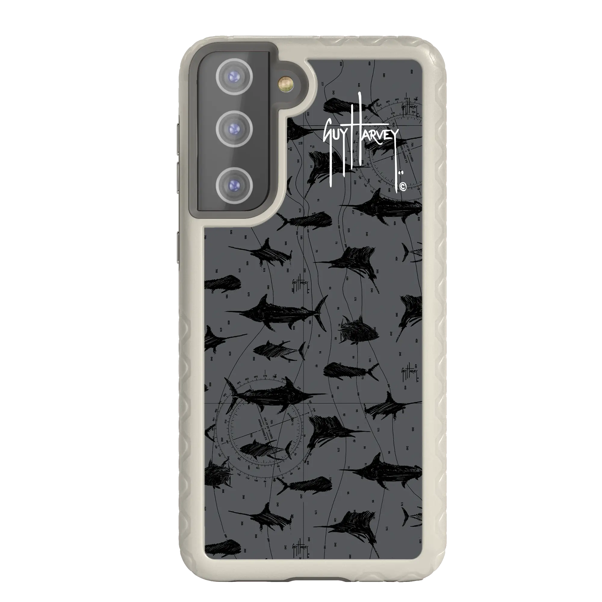 Guy Harvey Fortitude Series for Samsung Galaxy S21 Plus - Black Scribbler - Custom Case - Gray - cellhelmet