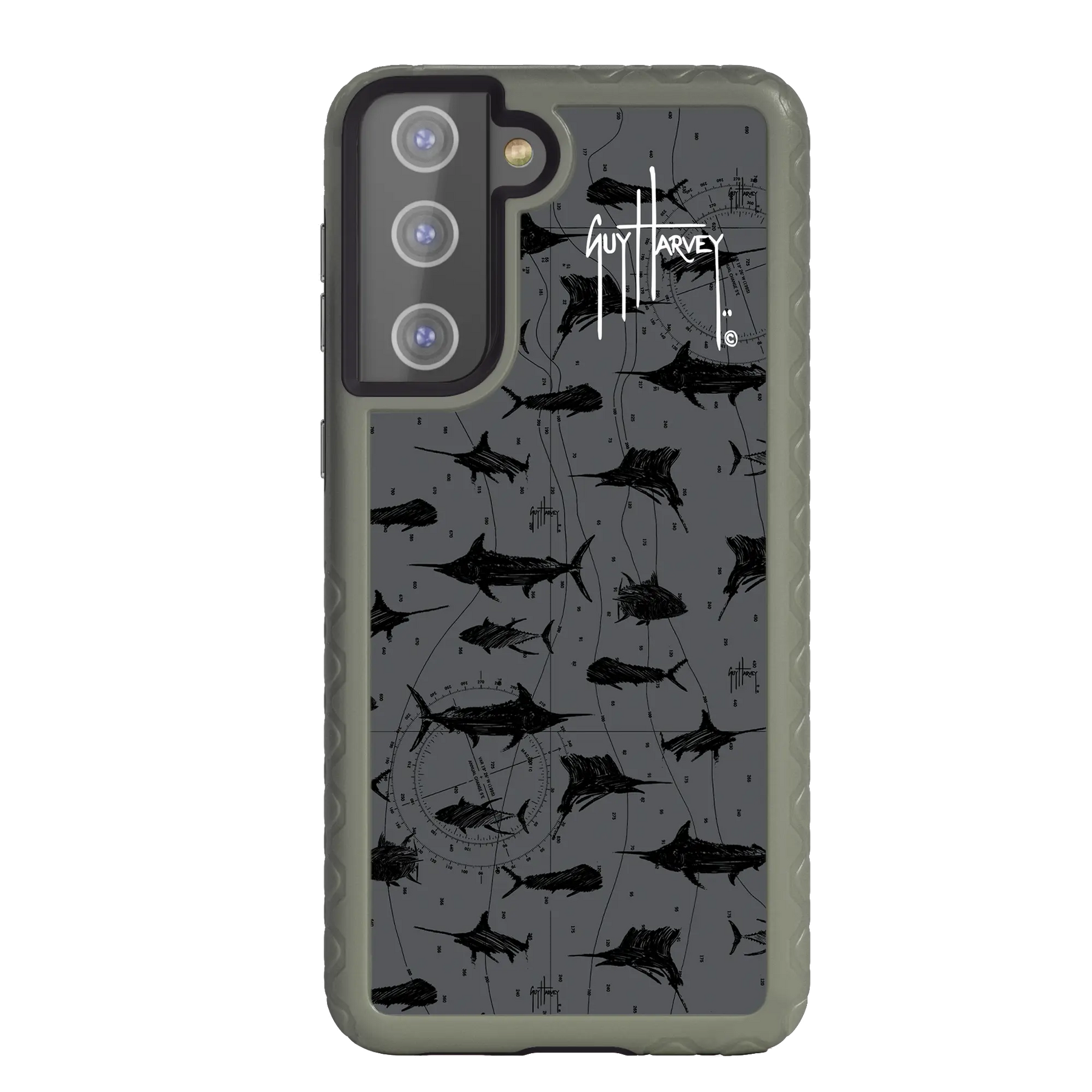 Guy Harvey Fortitude Series for Samsung Galaxy S21 Plus - Black Scribbler - Custom Case - OliveDrabGreen - cellhelmet