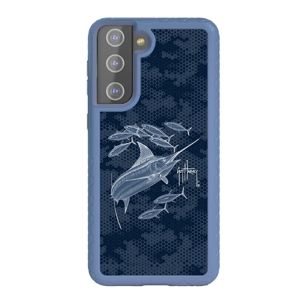 Guy Harvey Fortitude Series for Samsung Galaxy S21 Plus - Blue Camo - Custom Case - SlateBlue - cellhelmet