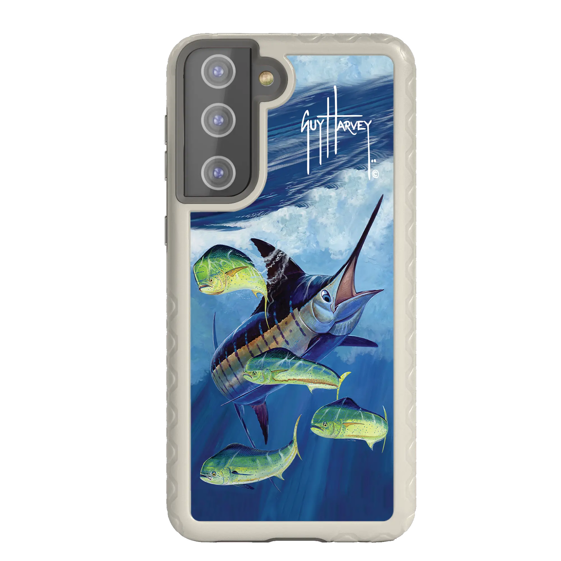 Guy Harvey Fortitude Series for Samsung Galaxy S21 Plus - Four Play - Custom Case - Gray - cellhelmet