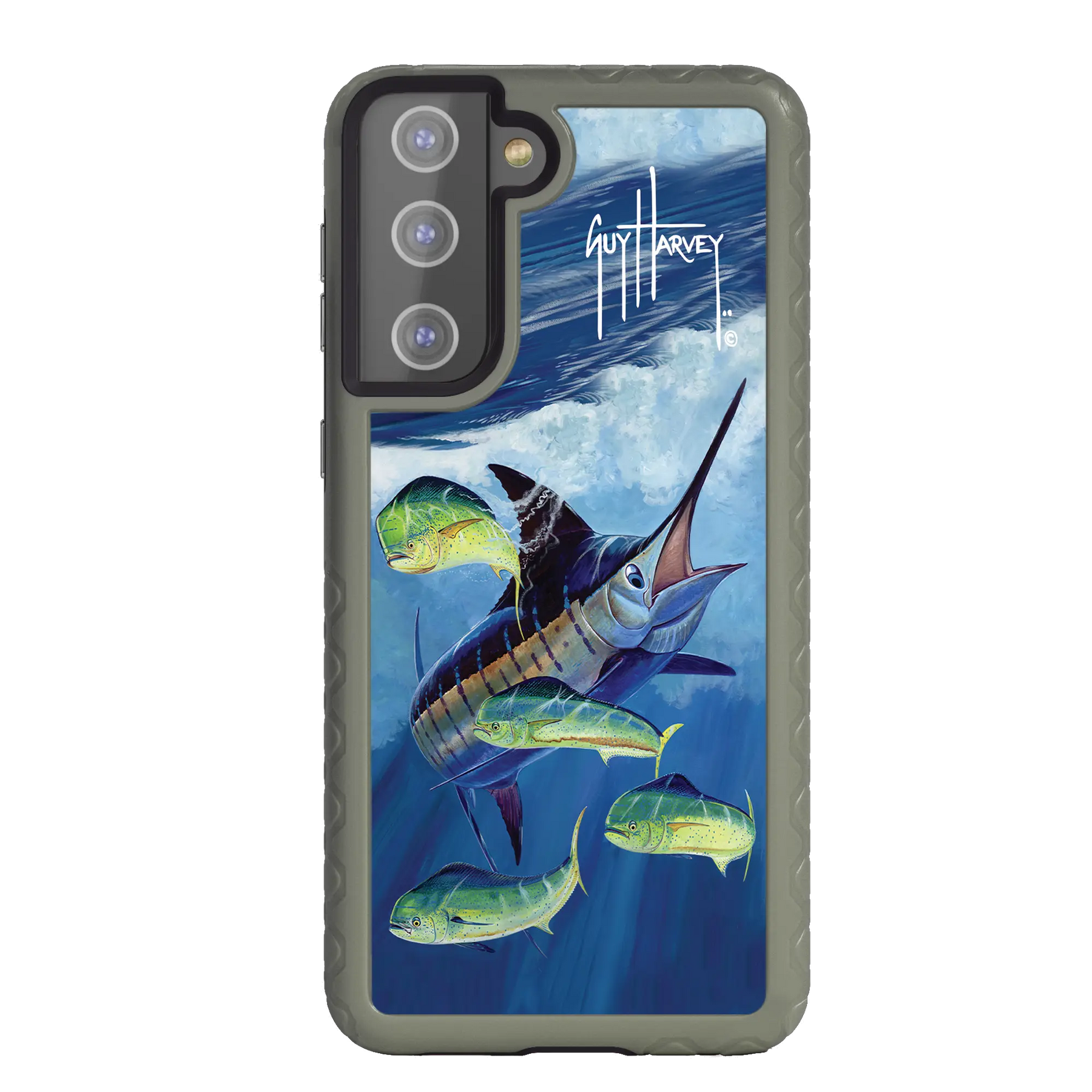 Guy Harvey Fortitude Series for Samsung Galaxy S21 Plus - Four Play - Custom Case - OliveDrabGreen - cellhelmet