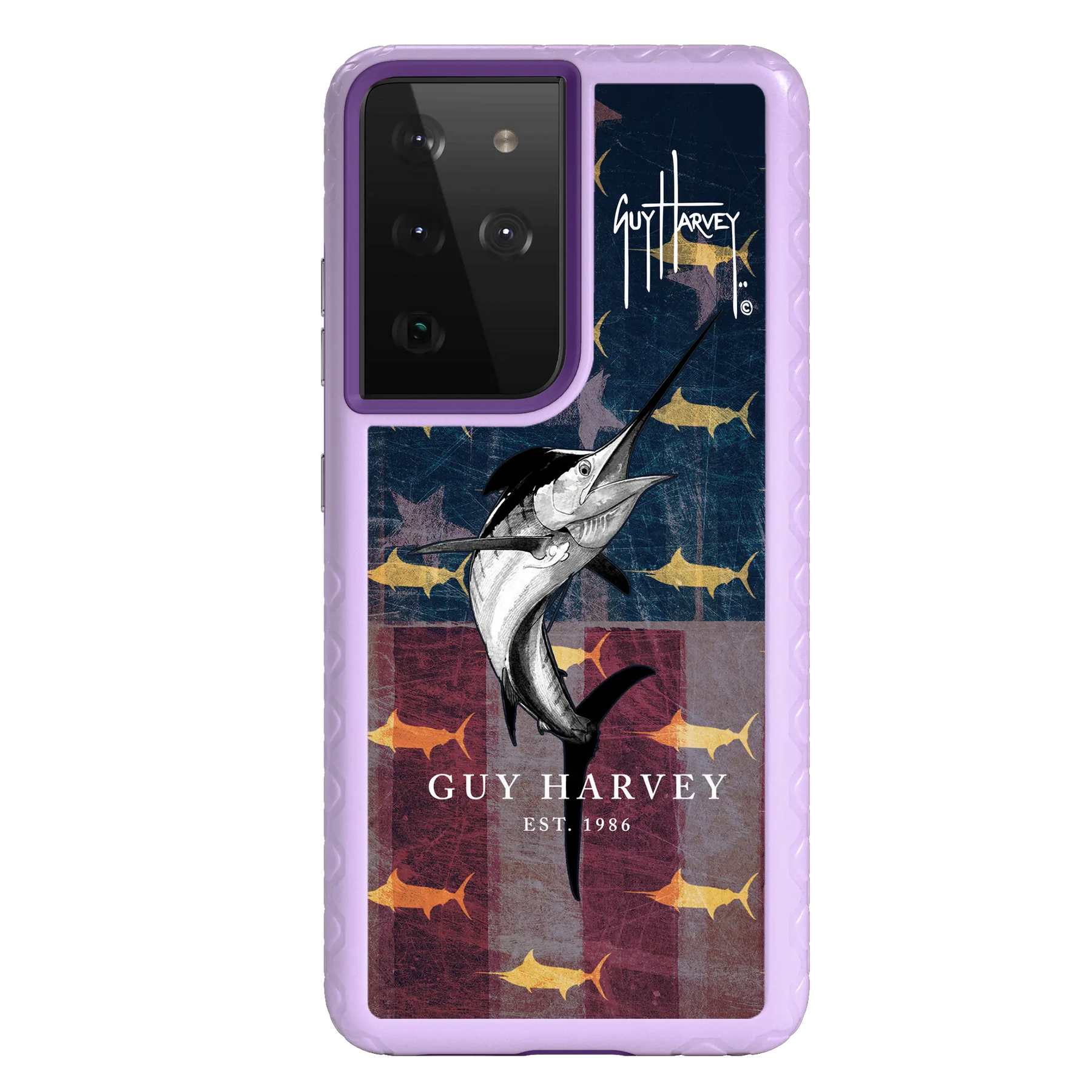 Guy Harvey Fortitude Series for Samsung Galaxy S21 Ultra - American Marlin - Custom Case - LilacBlossom - cellhelmet