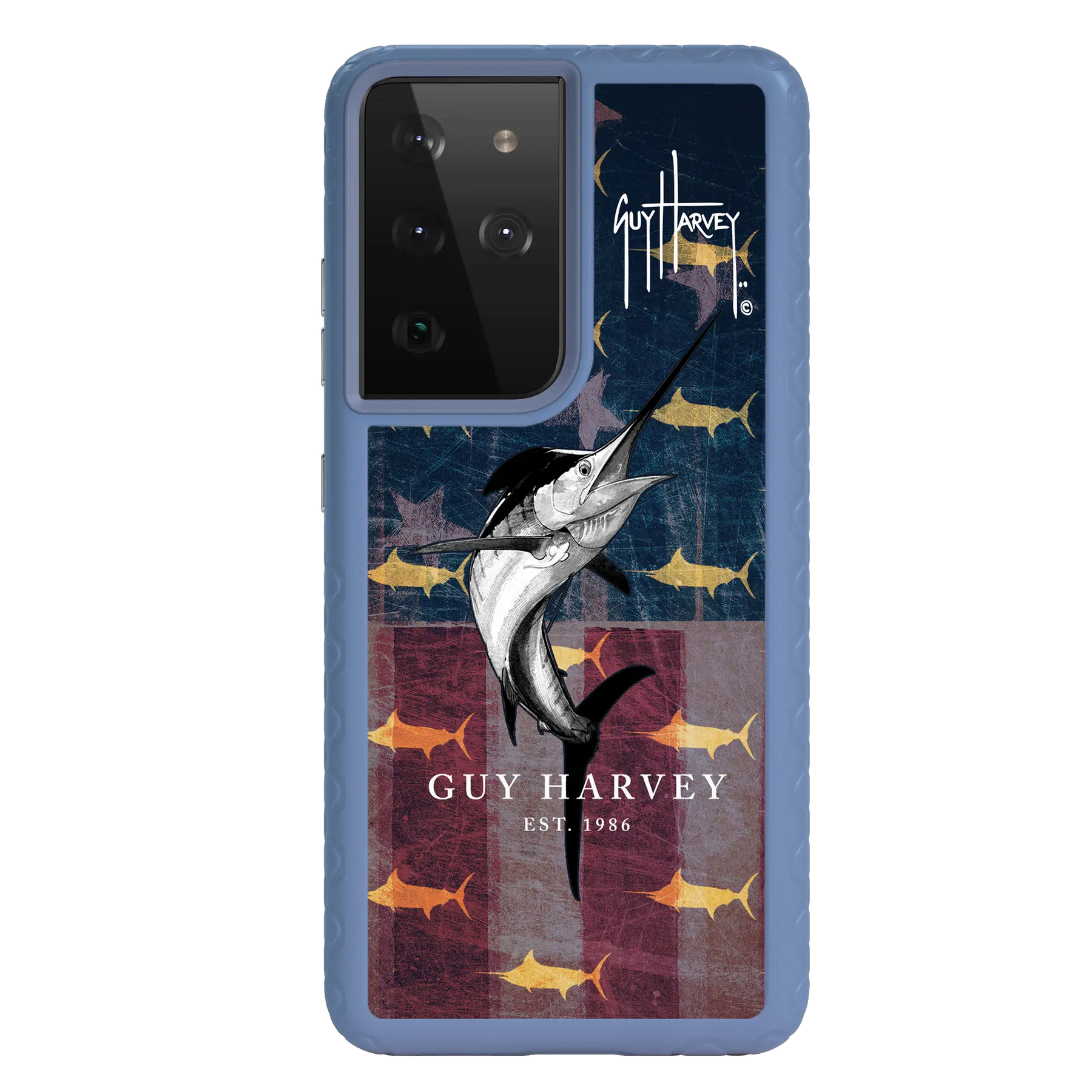 Guy Harvey Fortitude Series for Samsung Galaxy S21 Ultra - American Marlin - Custom Case - SlateBlue - cellhelmet