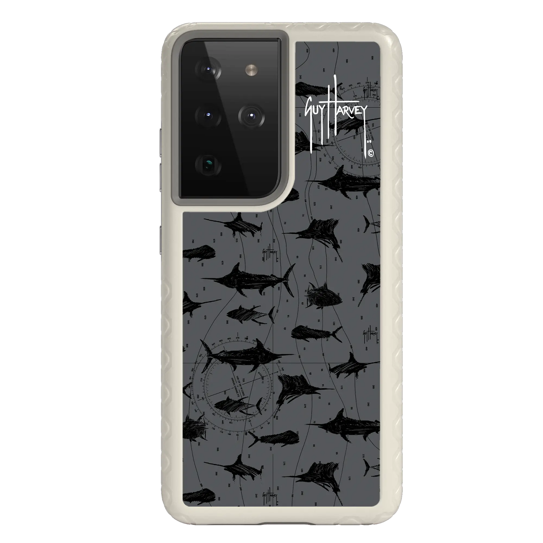 Guy Harvey Fortitude Series for Samsung Galaxy S21 Ultra - Black Scribbler - Custom Case - Gray - cellhelmet
