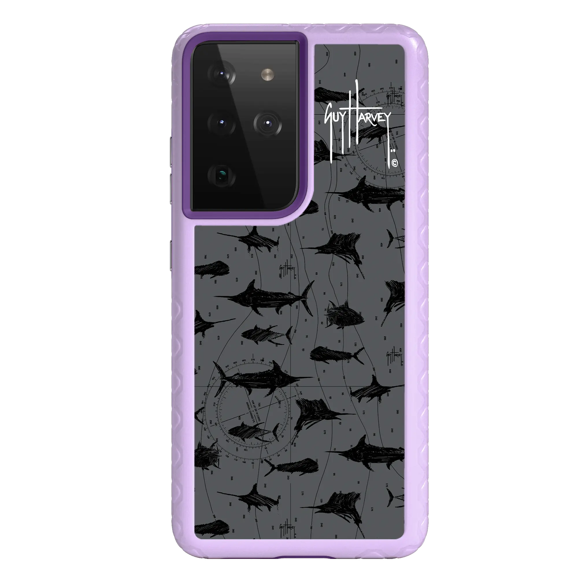 Guy Harvey Fortitude Series for Samsung Galaxy S21 Ultra - Black Scribbler - Custom Case - LilacBlossom - cellhelmet
