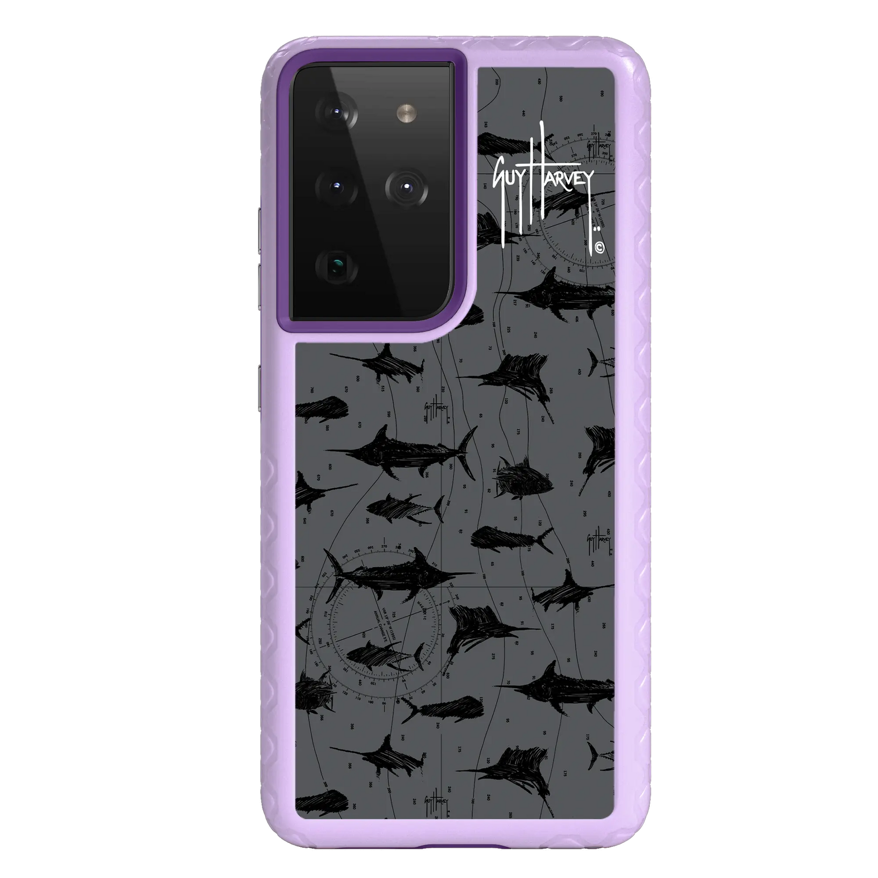 Guy Harvey Fortitude Series for Samsung Galaxy S21 Ultra - Black Scribbler - Custom Case - LilacBlossom - cellhelmet